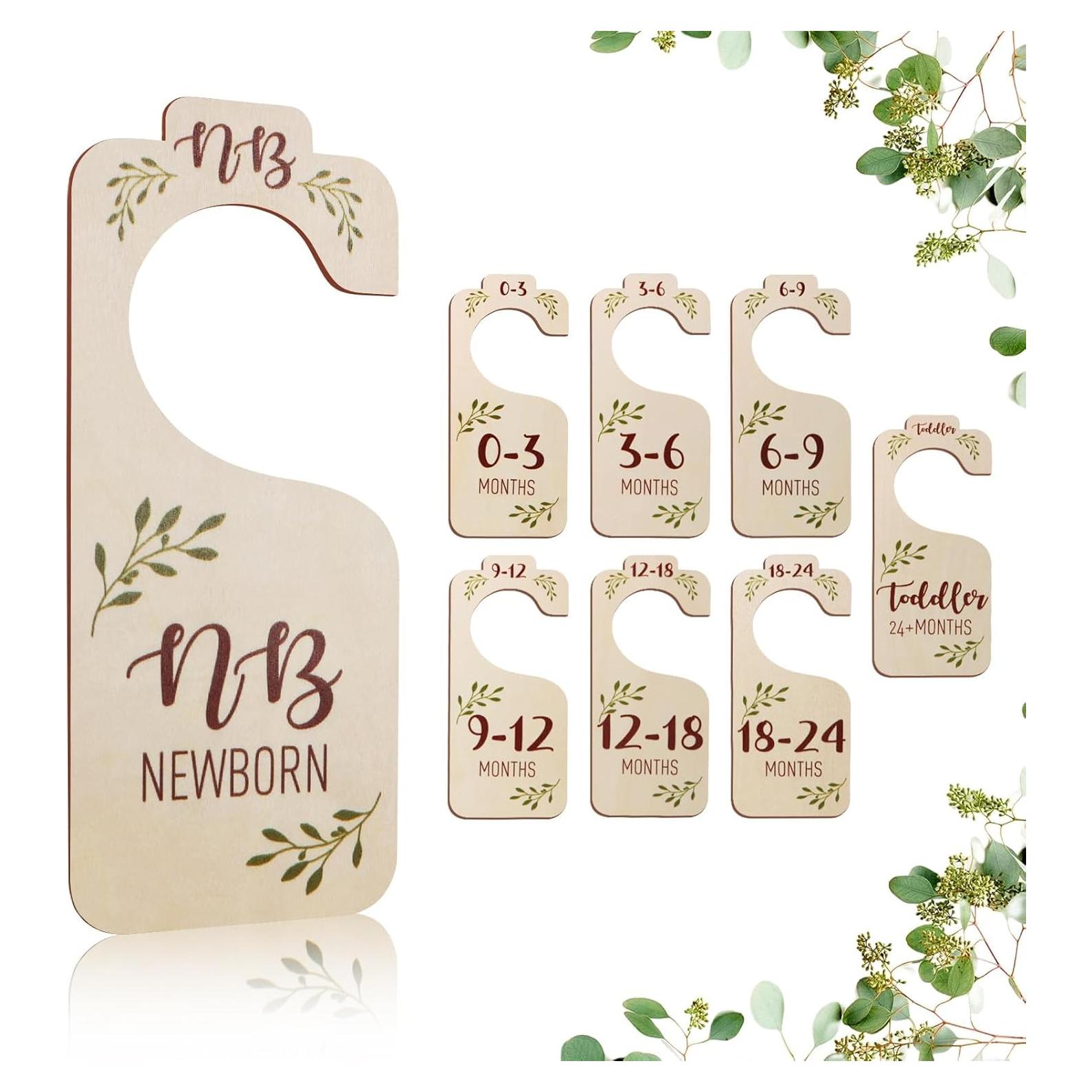 Divisores de Armario para Bebés CCYLTL - 8 PCS Madera Doble Cara