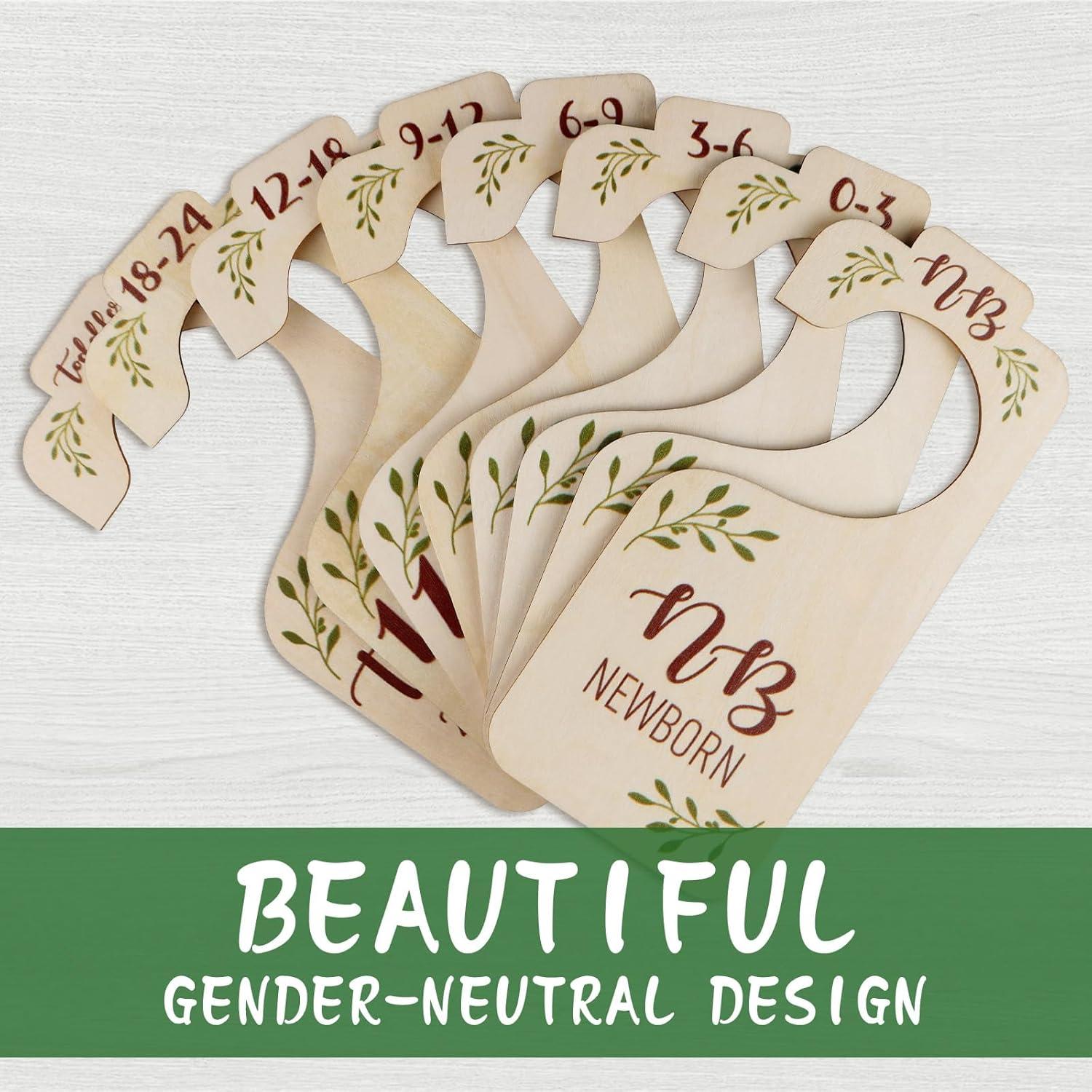 Divisores de Armario para Bebés CCYLTL - 8 PCS Madera Doble Cara