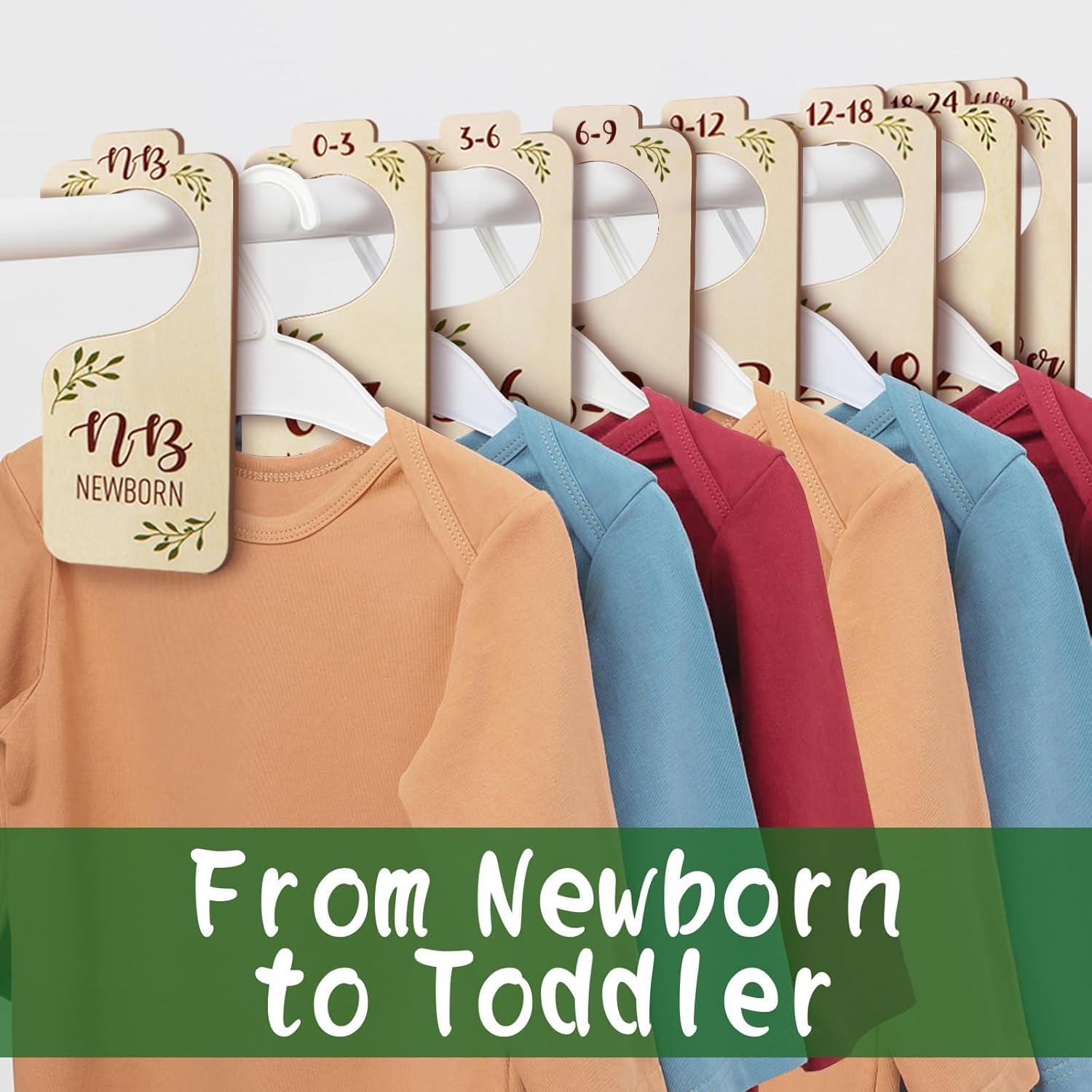 Divisores de Armario para Bebés CCYLTL - 8 PCS Madera Doble Cara