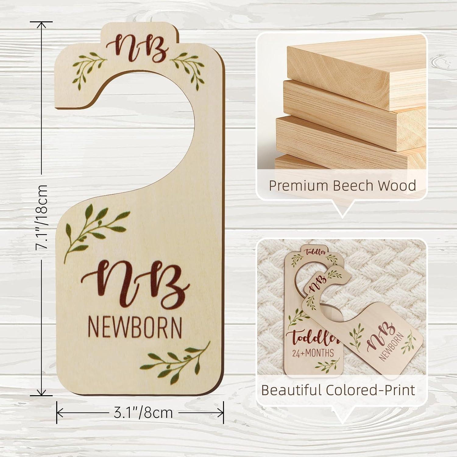 Divisores de Armario para Bebés CCYLTL - 8 PCS Madera Doble Cara