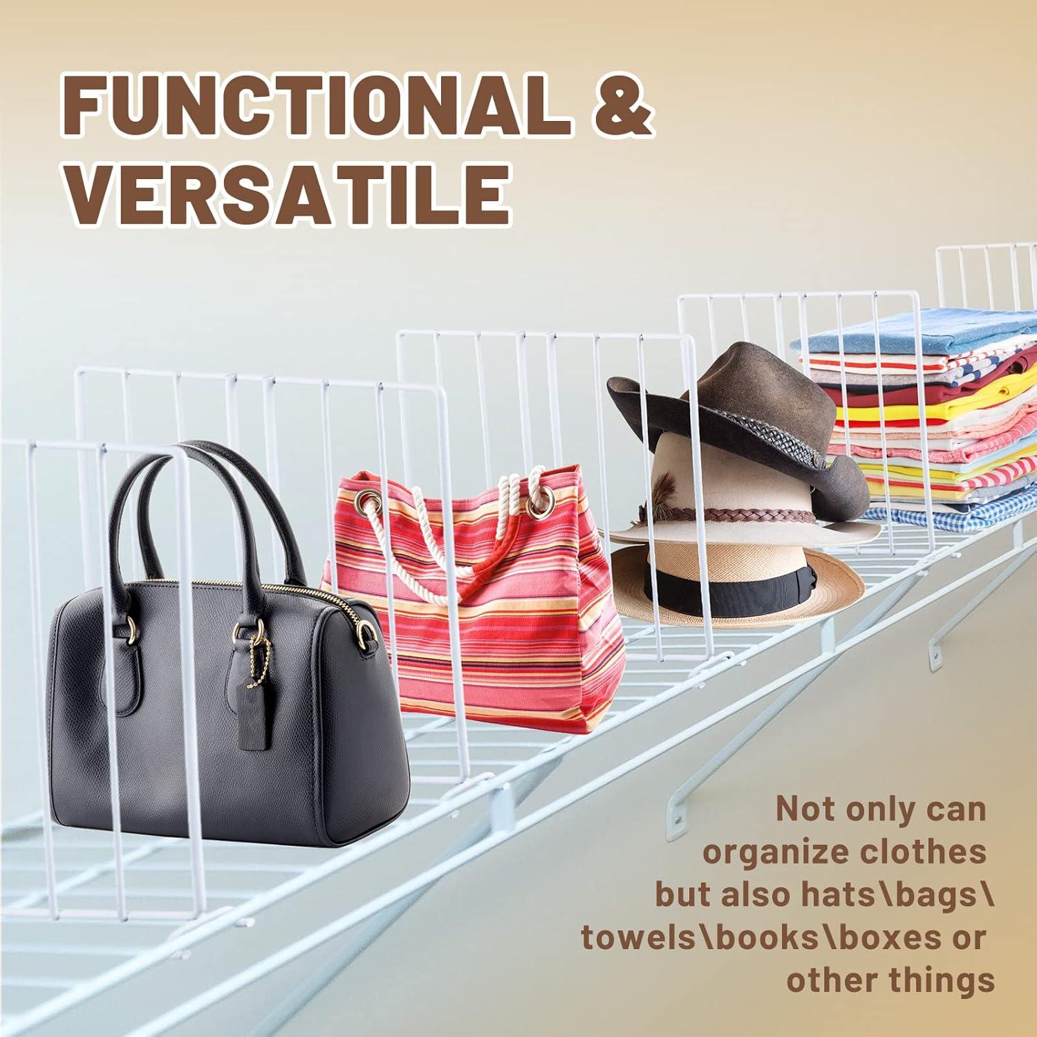 Divisores de Estante de Alambre Amylove 12 Pcs para Closet