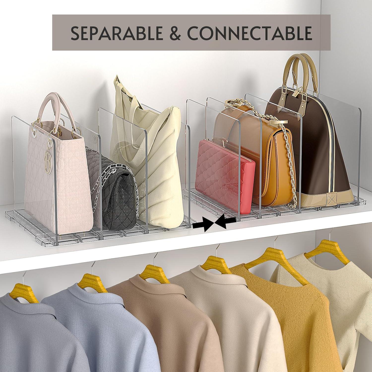 Organizador de Bolsos GoMaihe 2-Pack Ajustable Transparente