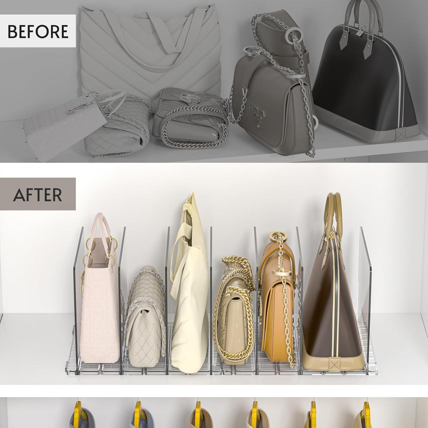 Organizador de Bolsos GoMaihe 2-Pack Ajustable Transparente