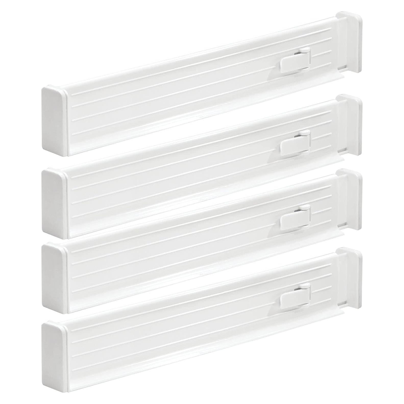 Divisor Expandible para Cajones mDesign - Paquete de 4, Blanco