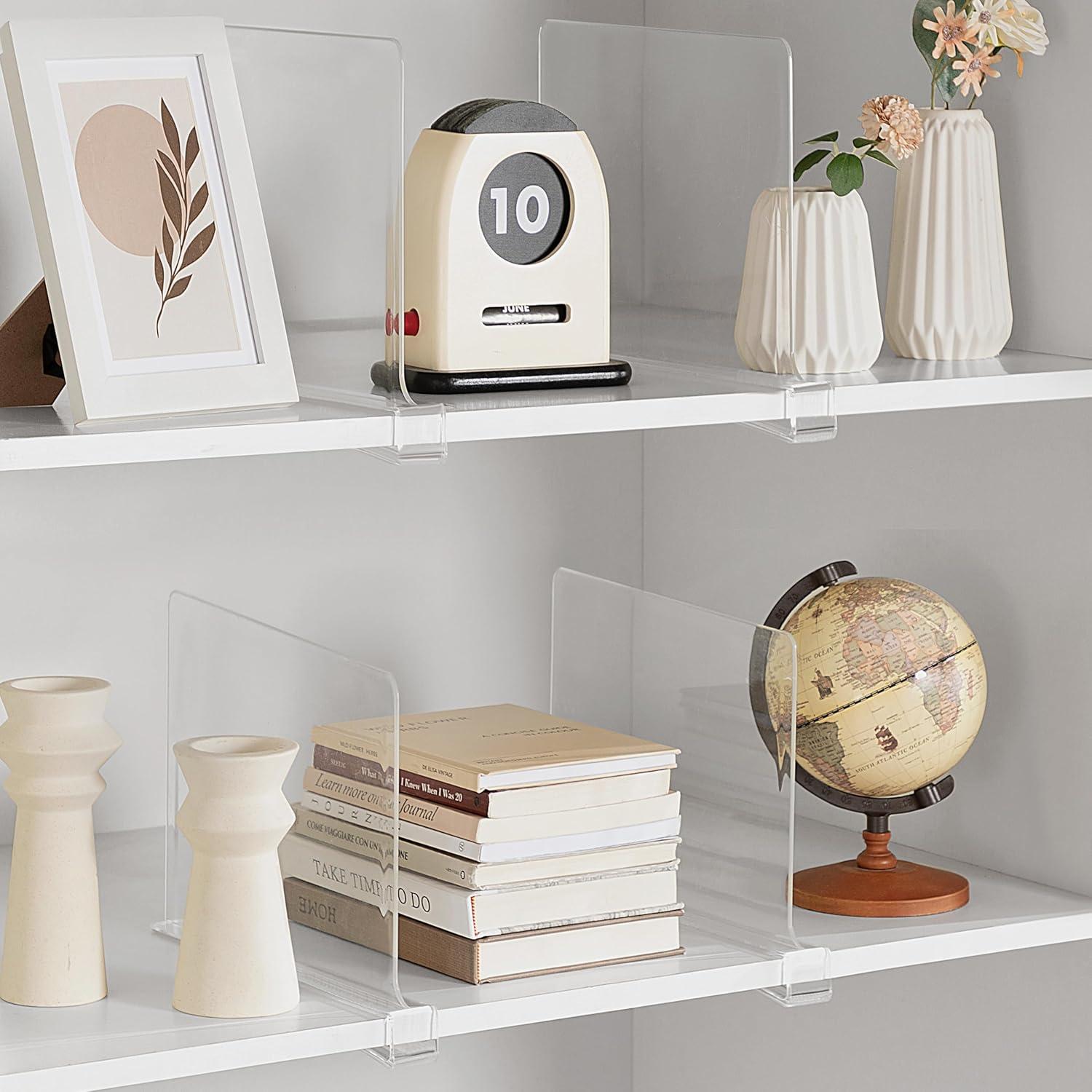 Divisores de Estante Acrílico Famyards 30.48 cm - 8 Pzs