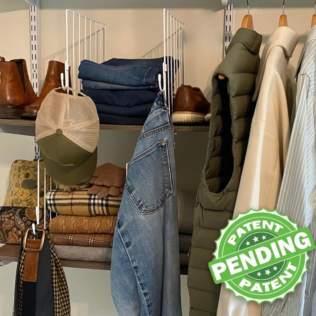 Divisores de Closet Evelots 6 Piezas con Ganchos, 30 cm