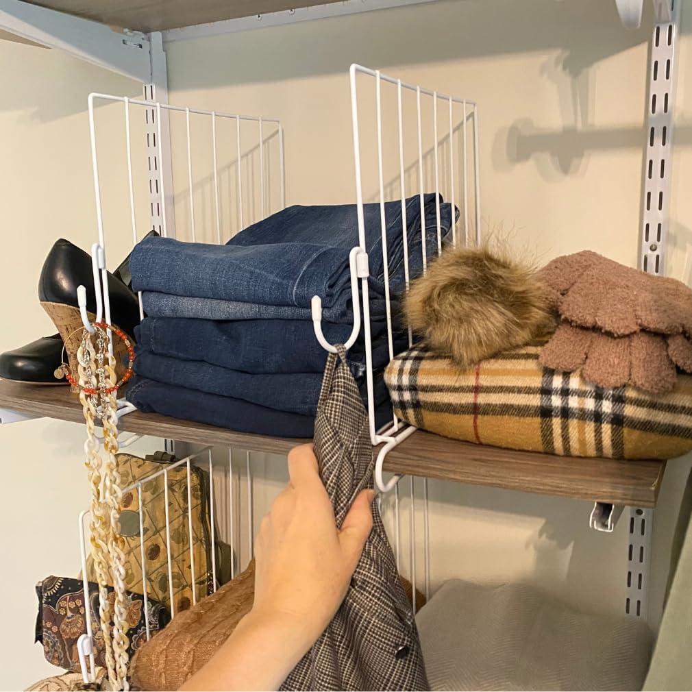 Divisores de Closet Evelots 6 Piezas con Ganchos, 30 cm