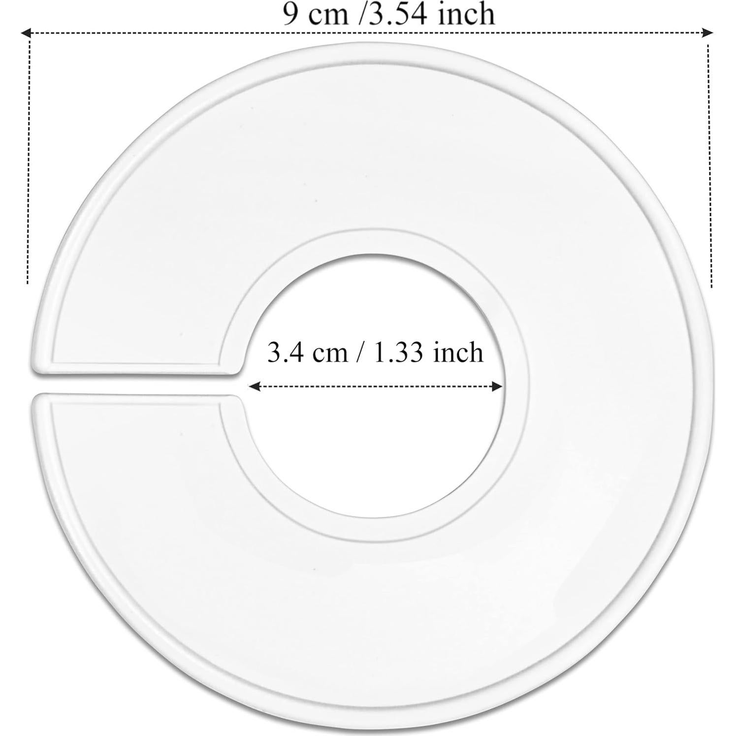 Divisores de Closet AMT 20 Piezas Redondos con Marcador Blanco