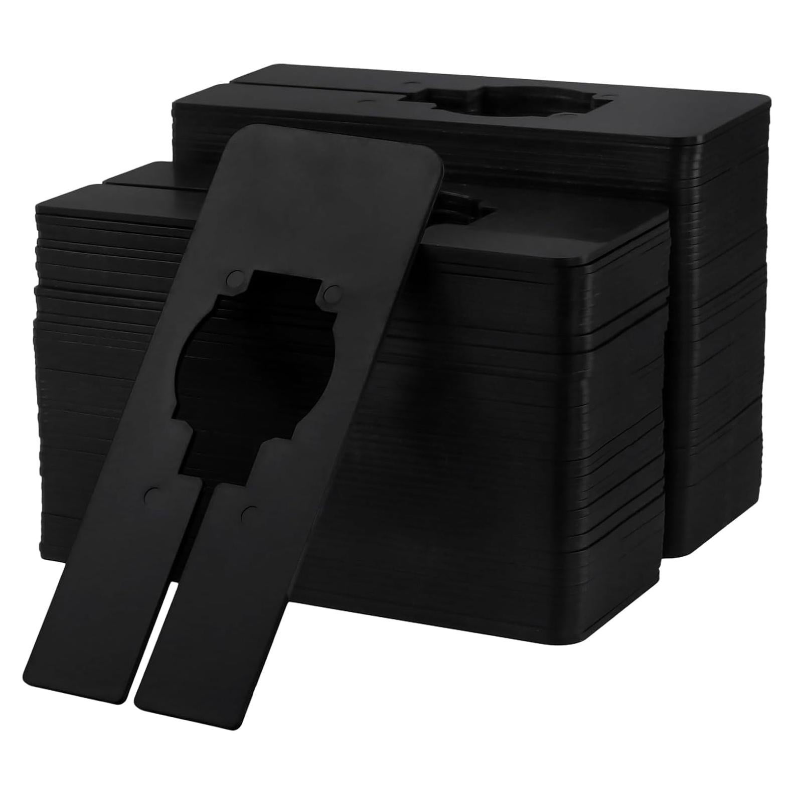 100 Divisores de Closet MUKLEI Plástico Negro 5x12.7 cm