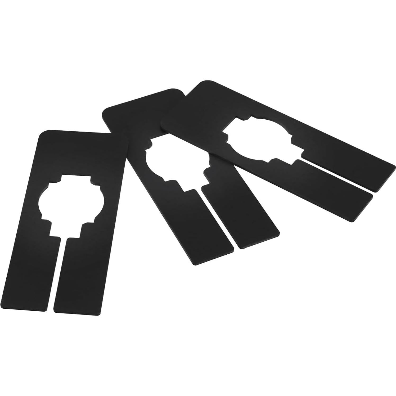 100 Divisores de Closet MUKLEI Plástico Negro 5x12.7 cm