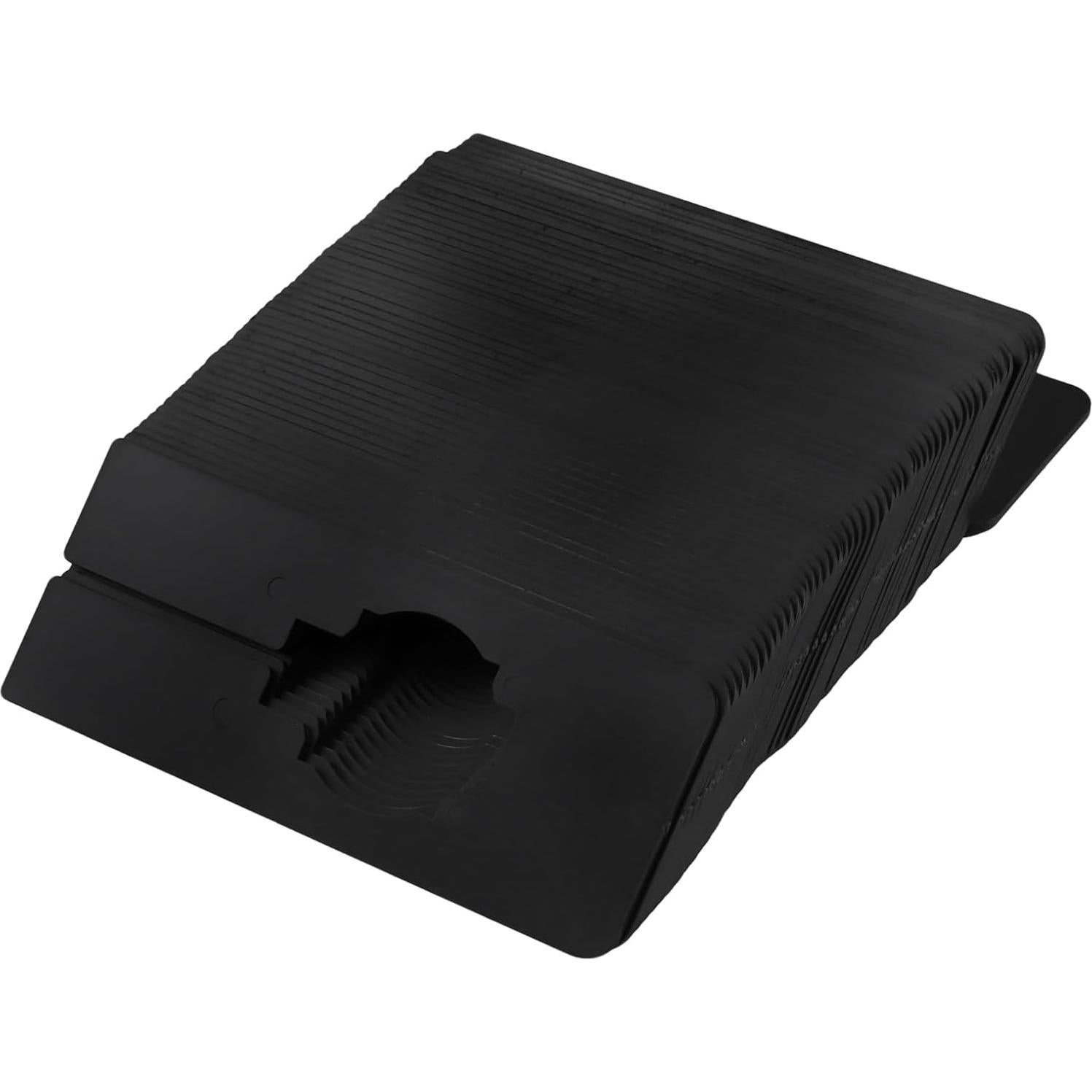 100 Divisores de Closet MUKLEI Plástico Negro 5x12.7 cm