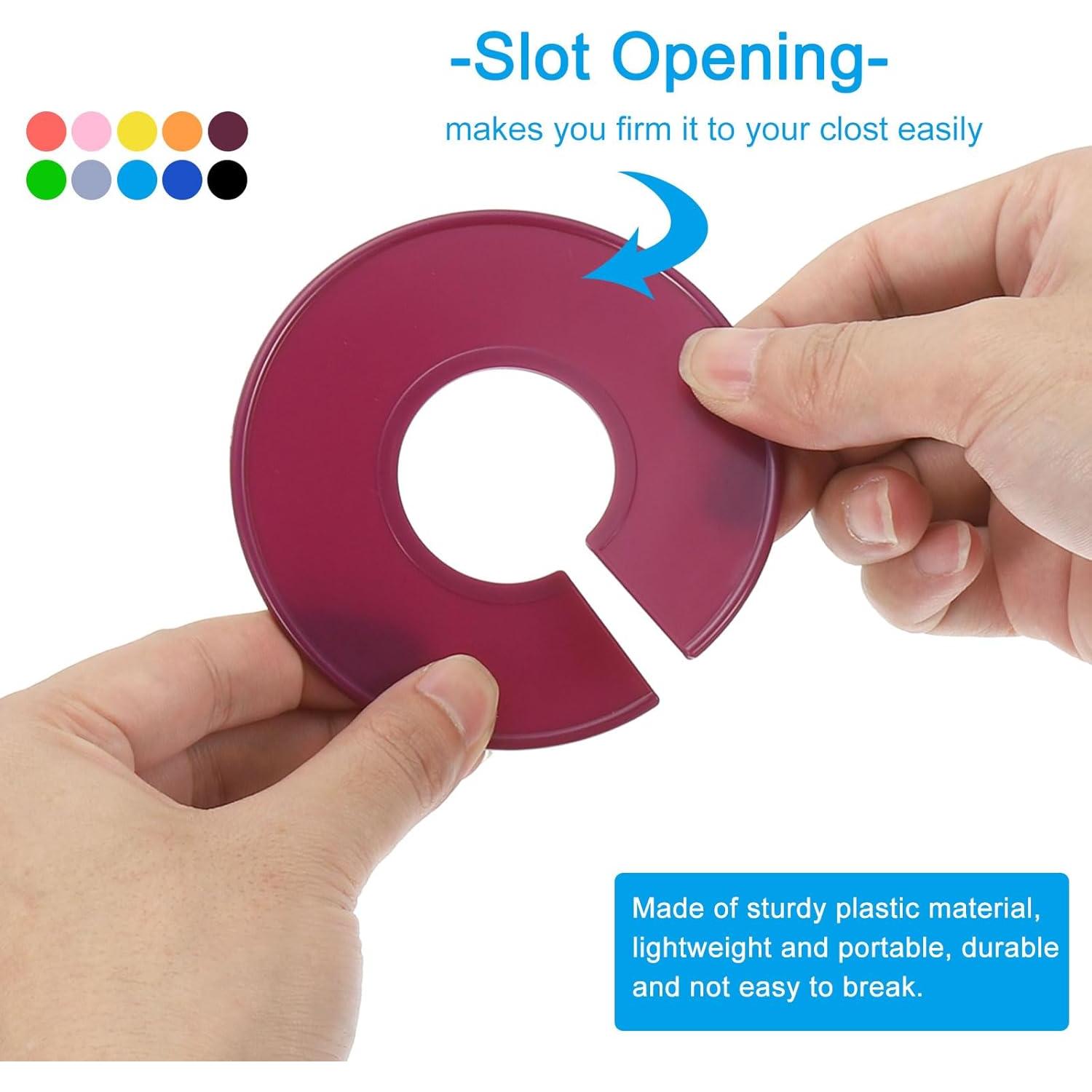 Divisores de Ropa PATIKIL 24 Piezas Redondos Negros 90mm