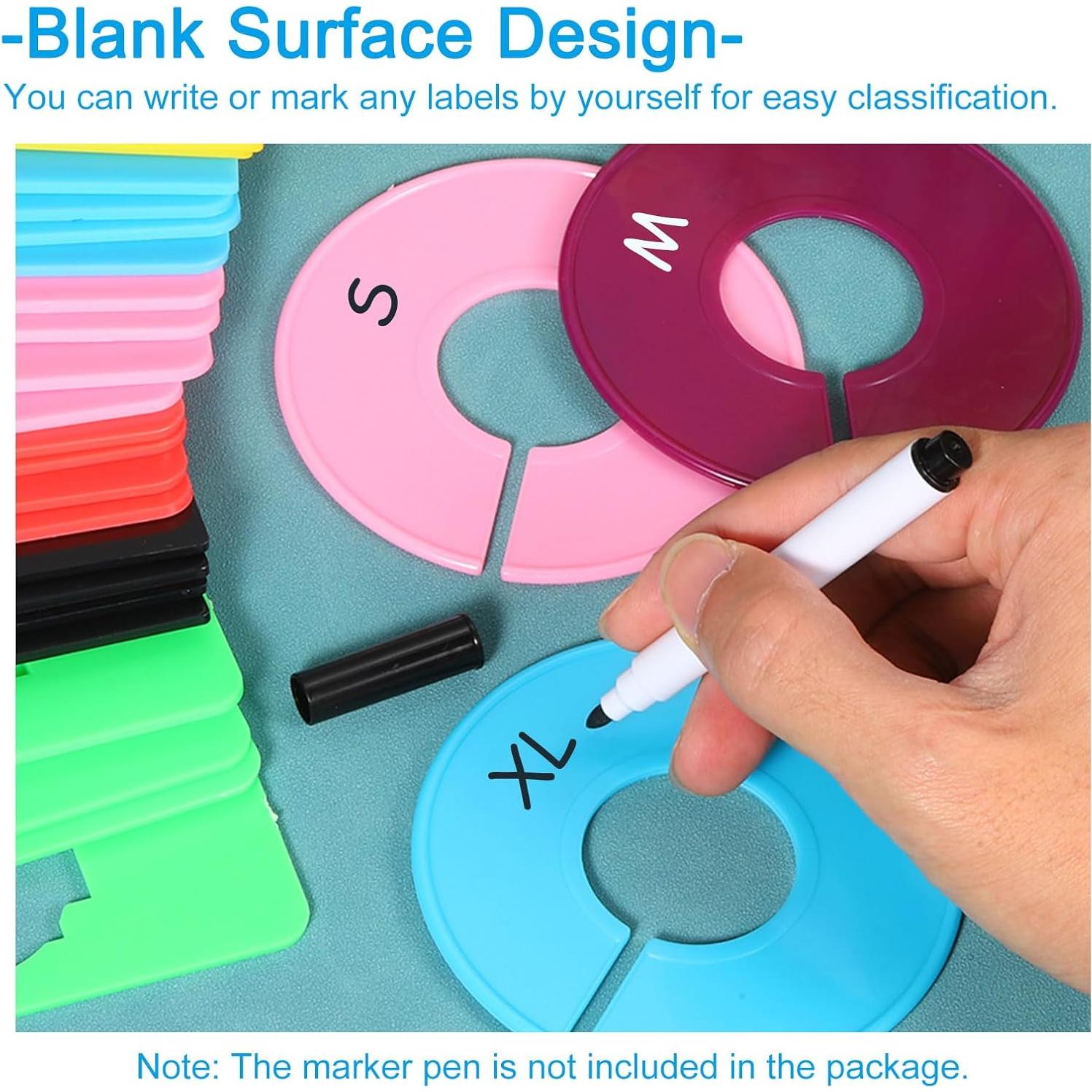 Divisores de Ropa PATIKIL 24 Piezas Redondos Negros 90mm