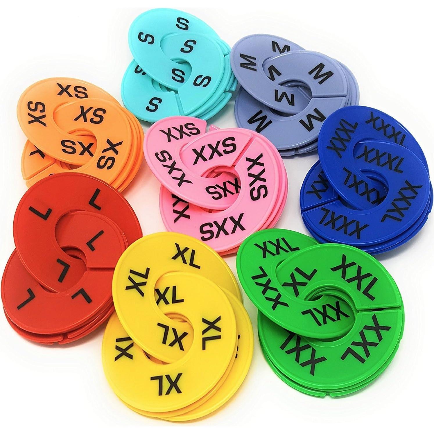 Divisores de Tamaño de Ropa GIDABRAND 40 Piezas Coloridos XXS-XXXL