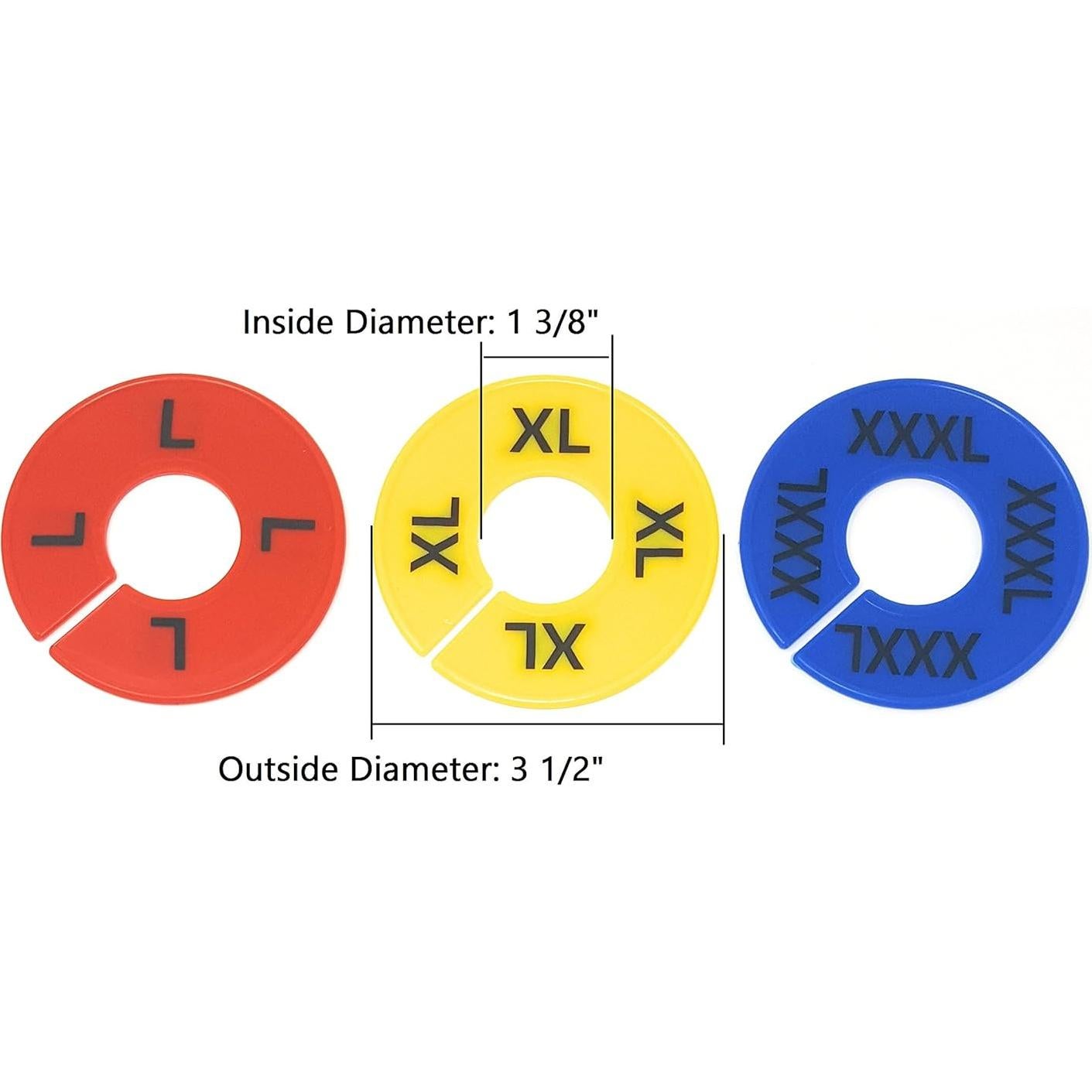 Divisores de Tamaño de Ropa GIDABRAND 40 Piezas Coloridos XXS-XXXL