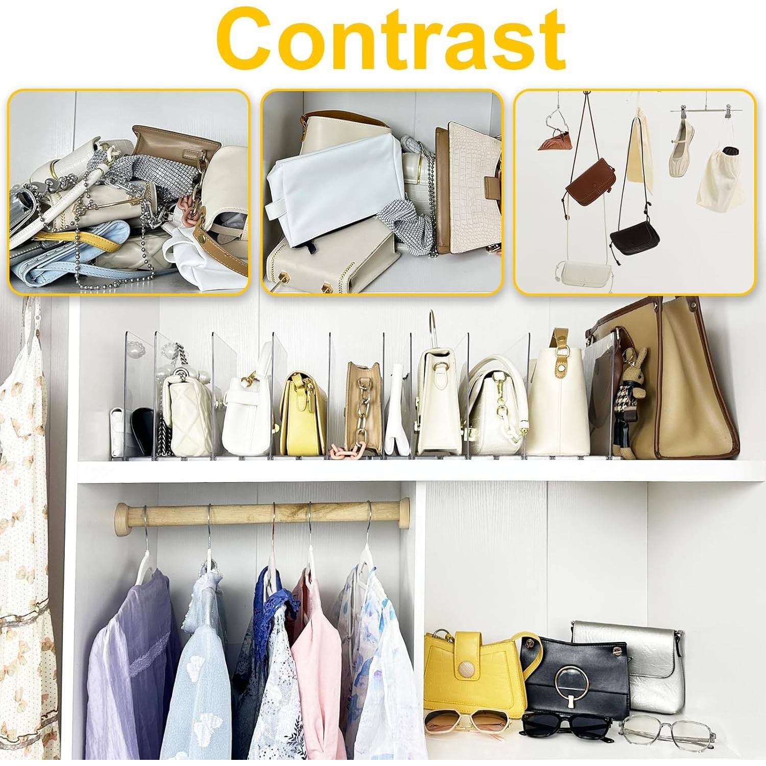 Organizador de Bolsos VERONLY 10 Divisores Transparente 2 Pack