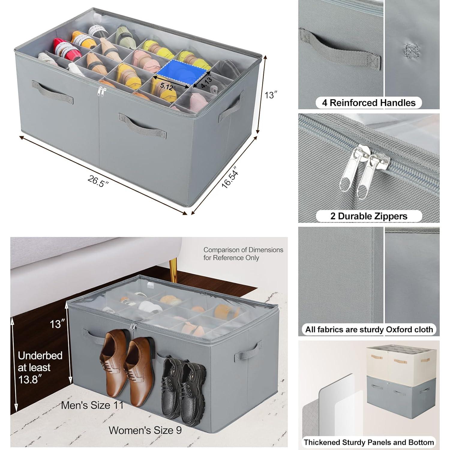 Organizador de Zapatos TOPIA HOME Extra Grande 20 Pares Gris