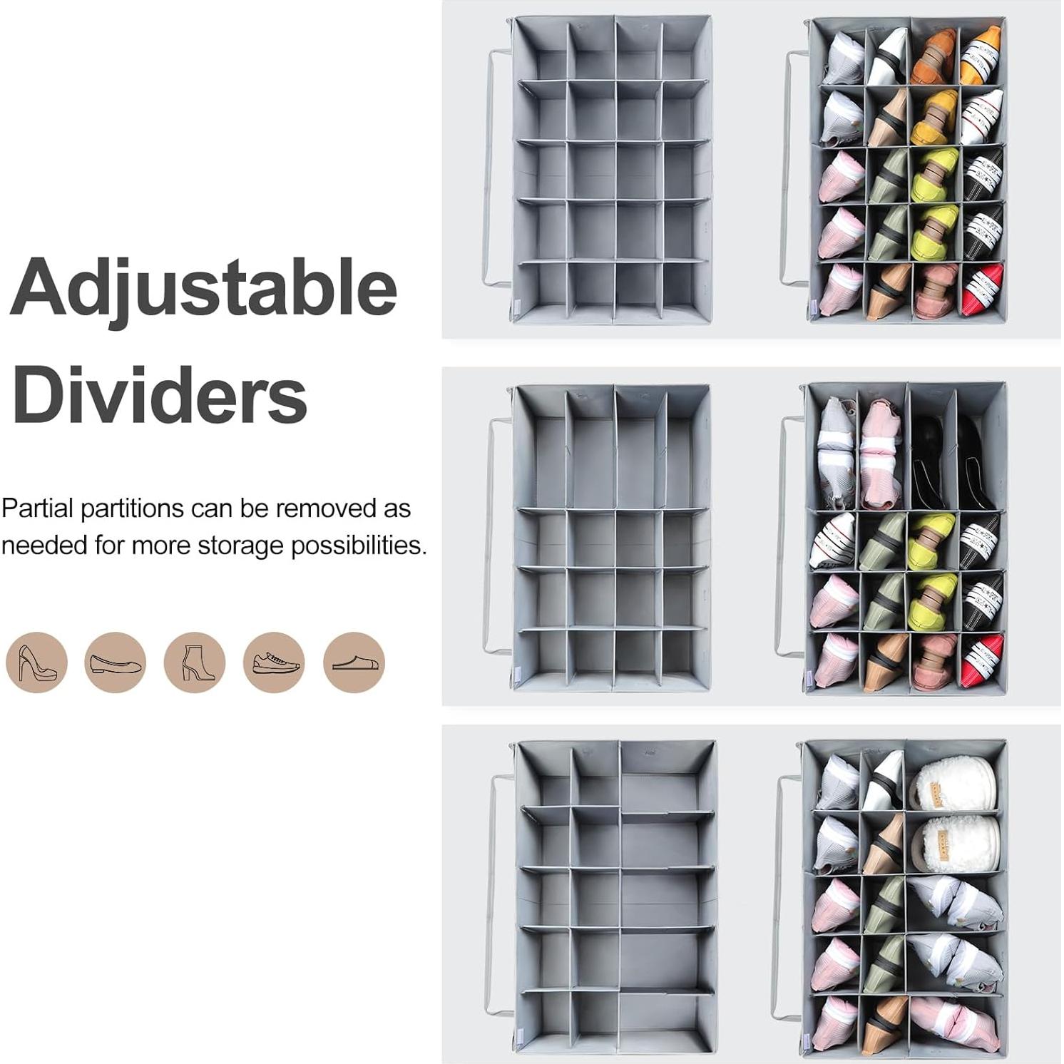 Organizador de Zapatos TOPIA HOME Extra Grande 20 Pares Gris