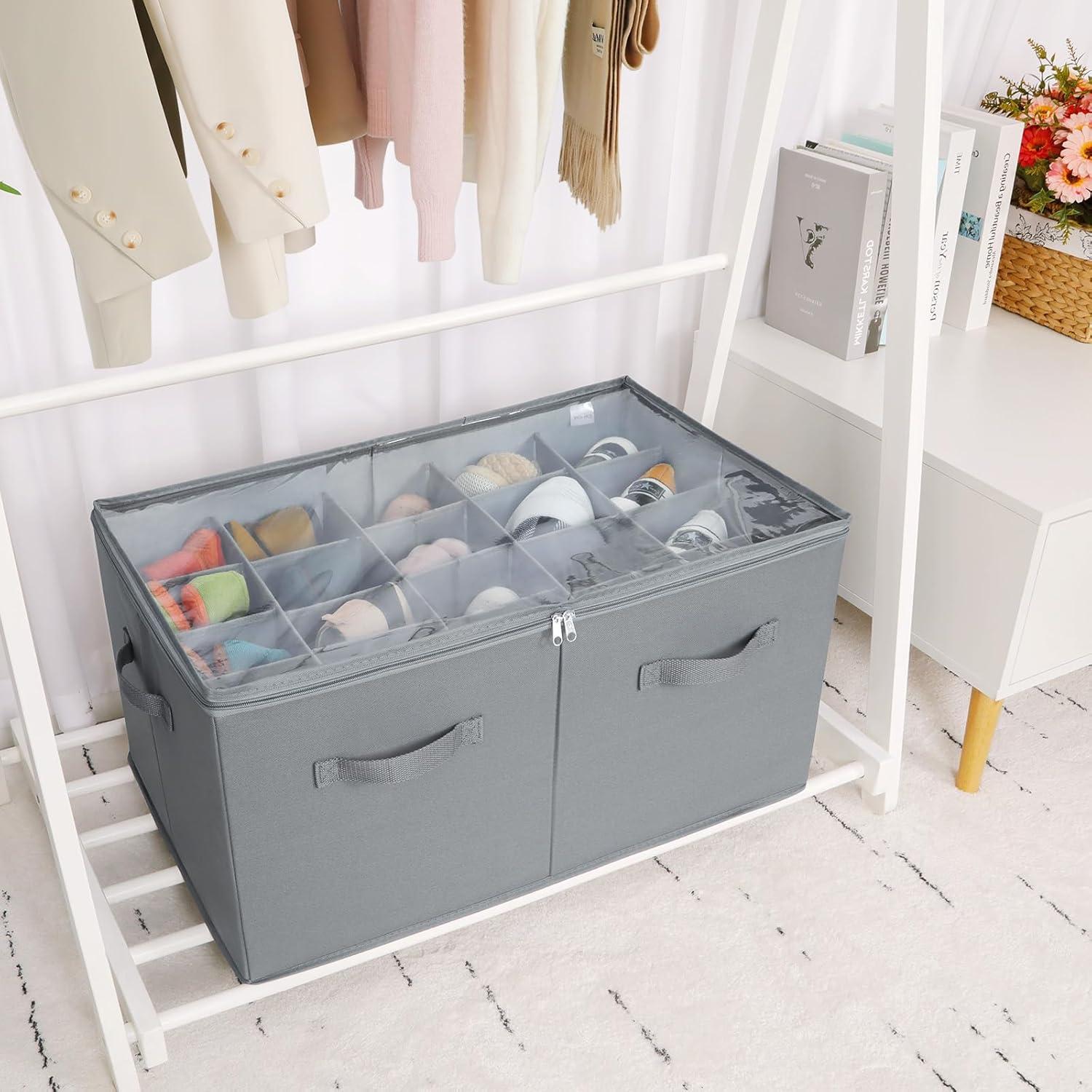 Organizador de Zapatos TOPIA HOME Extra Grande 20 Pares Gris