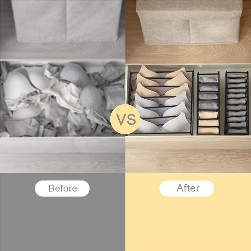 Organizadores de Cajón de Malla HSLFUAI - 3 Piezas para Ropa Interior