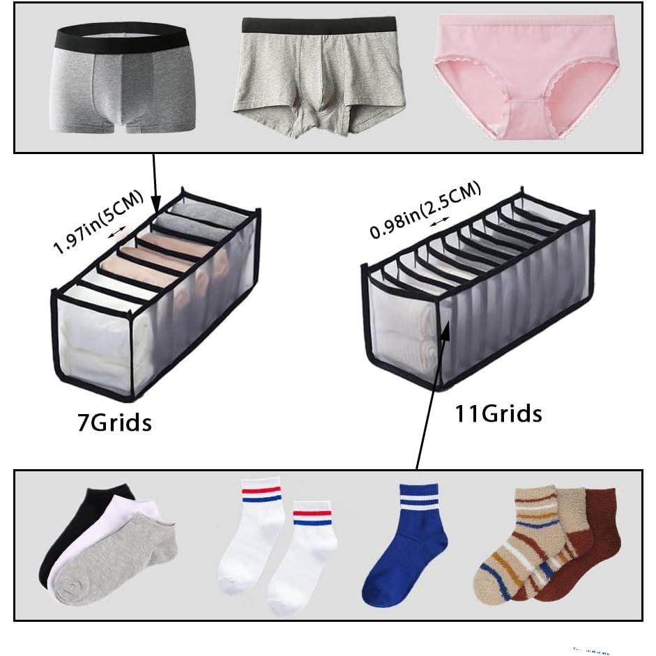 Organizadores de Cajón de Malla HSLFUAI - 3 Piezas para Ropa Interior
