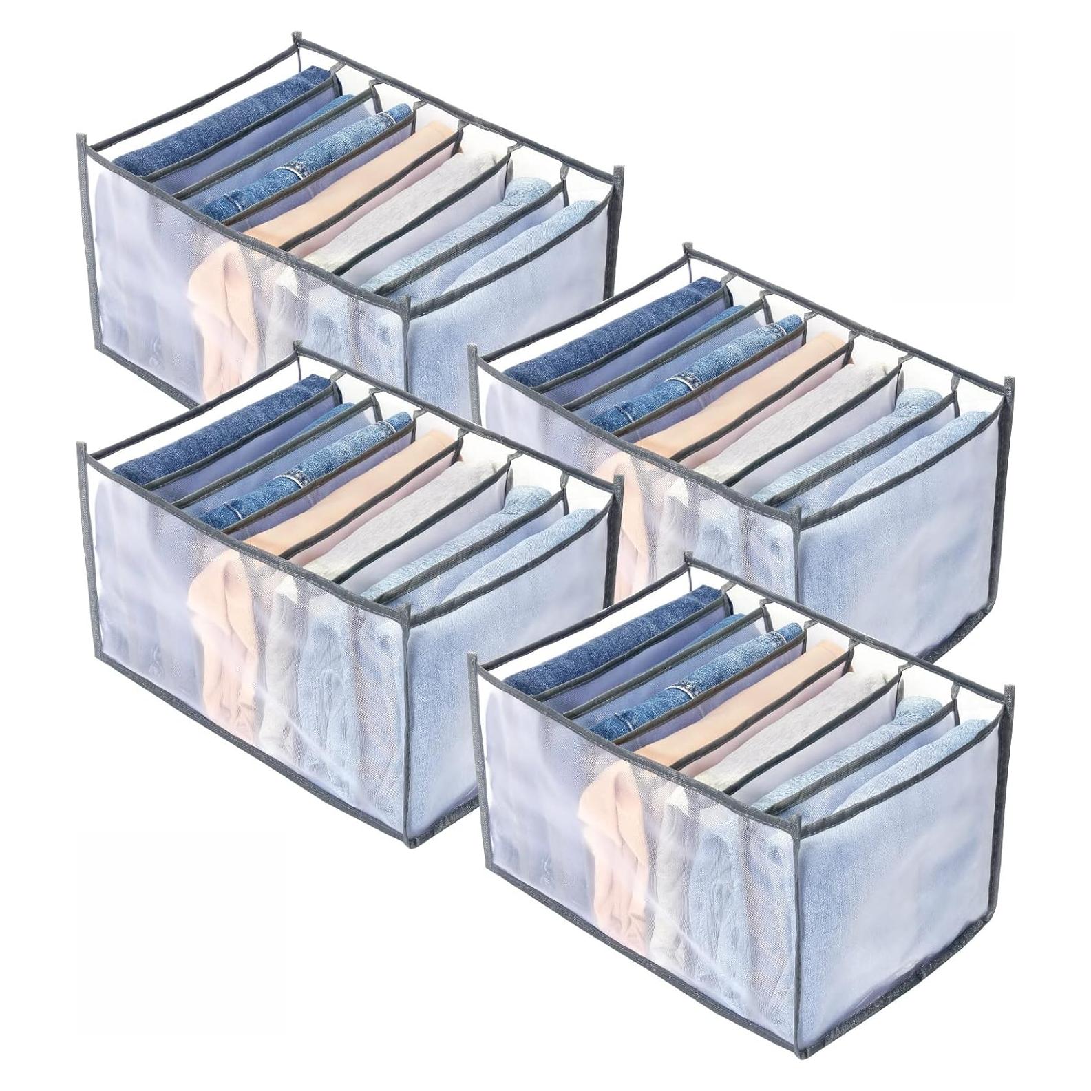 Organizador de Ropa TIGARI 4Pcs Nylon Plegable para Cajones