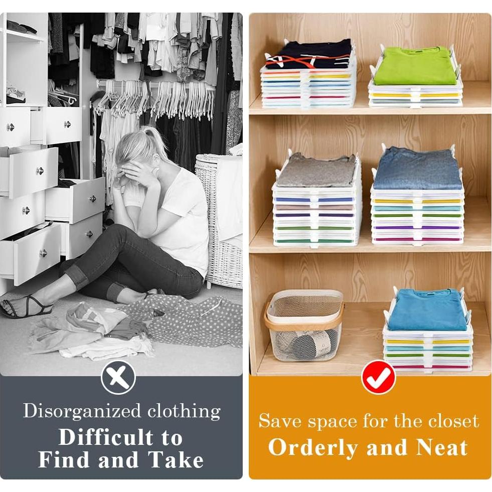 Organizador de Camisetas Accenter 10 Piezas 33.5x26.9cm