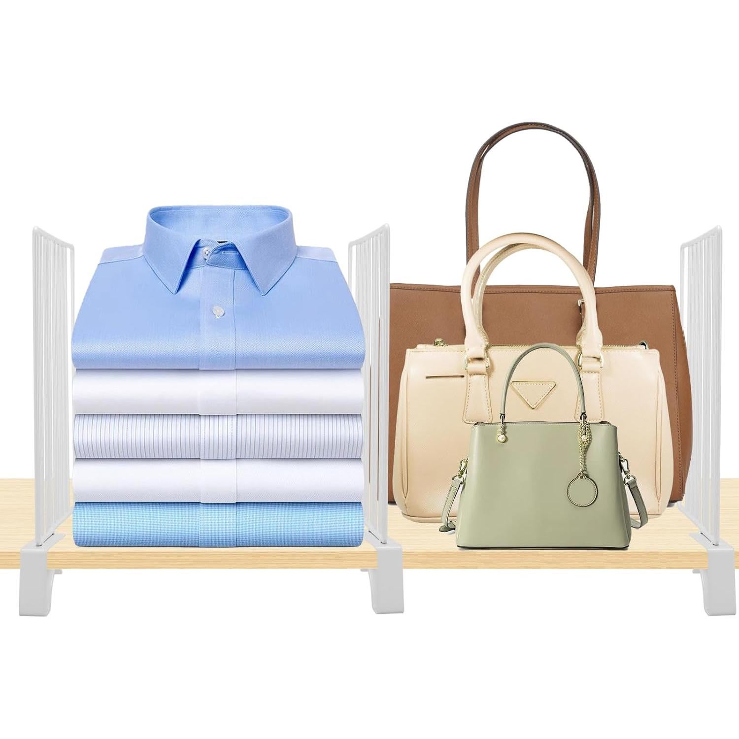 Juego de 8 Divisores de Estante de Metal Fineonly 23.9 cm