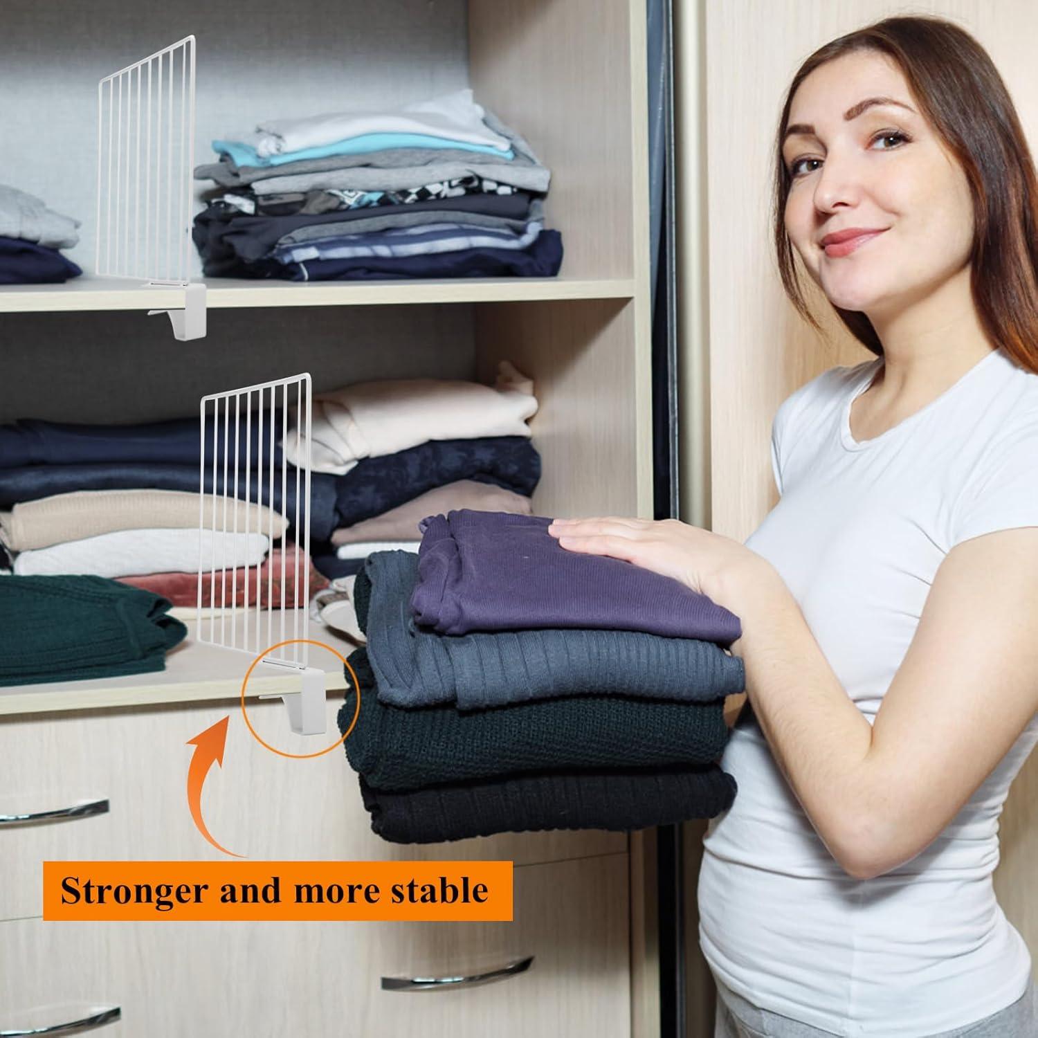 Juego de 8 Divisores de Estante de Metal Fineonly 23.9 cm