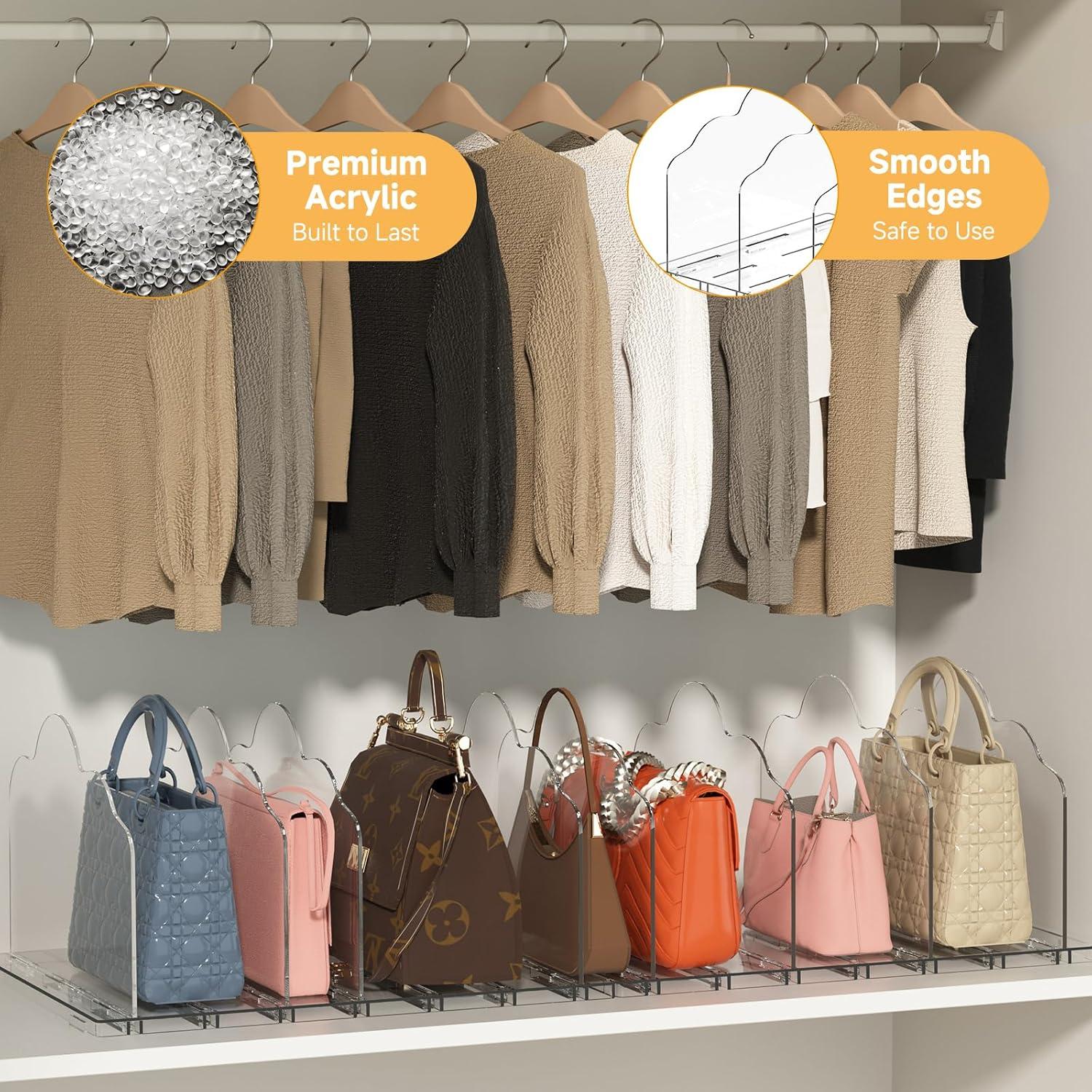 Organizador de Bolsos Acrílico Transparente NAVKONY 8 Paneles