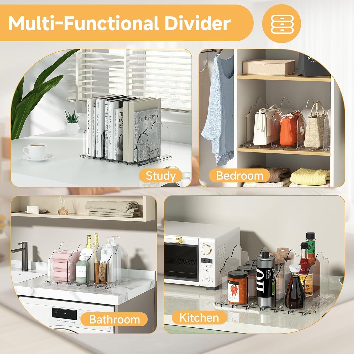 Organizador de Bolsos Acrílico Transparente NAVKONY 8 Paneles