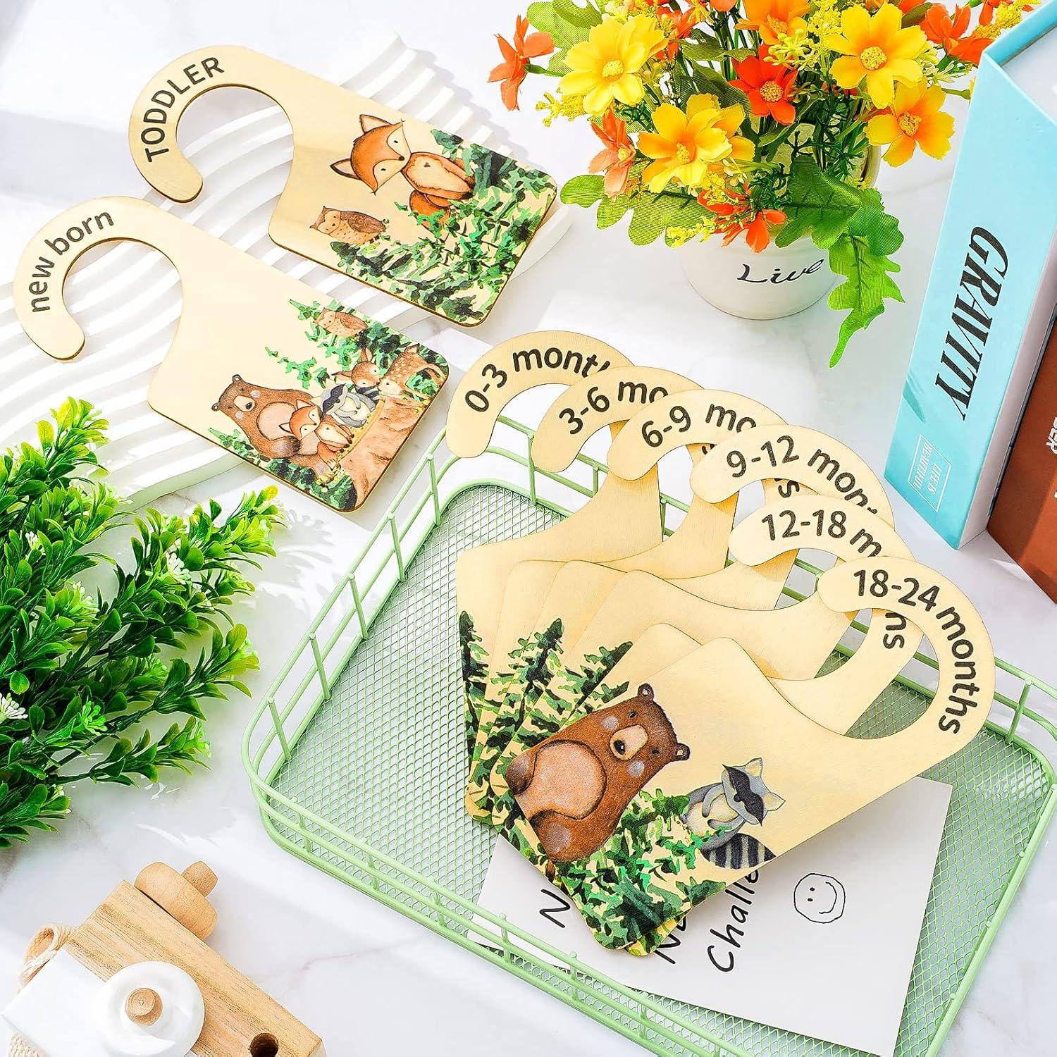 Divisores de Armario para Bebés Whaline - 8 Piezas Madera Bosque