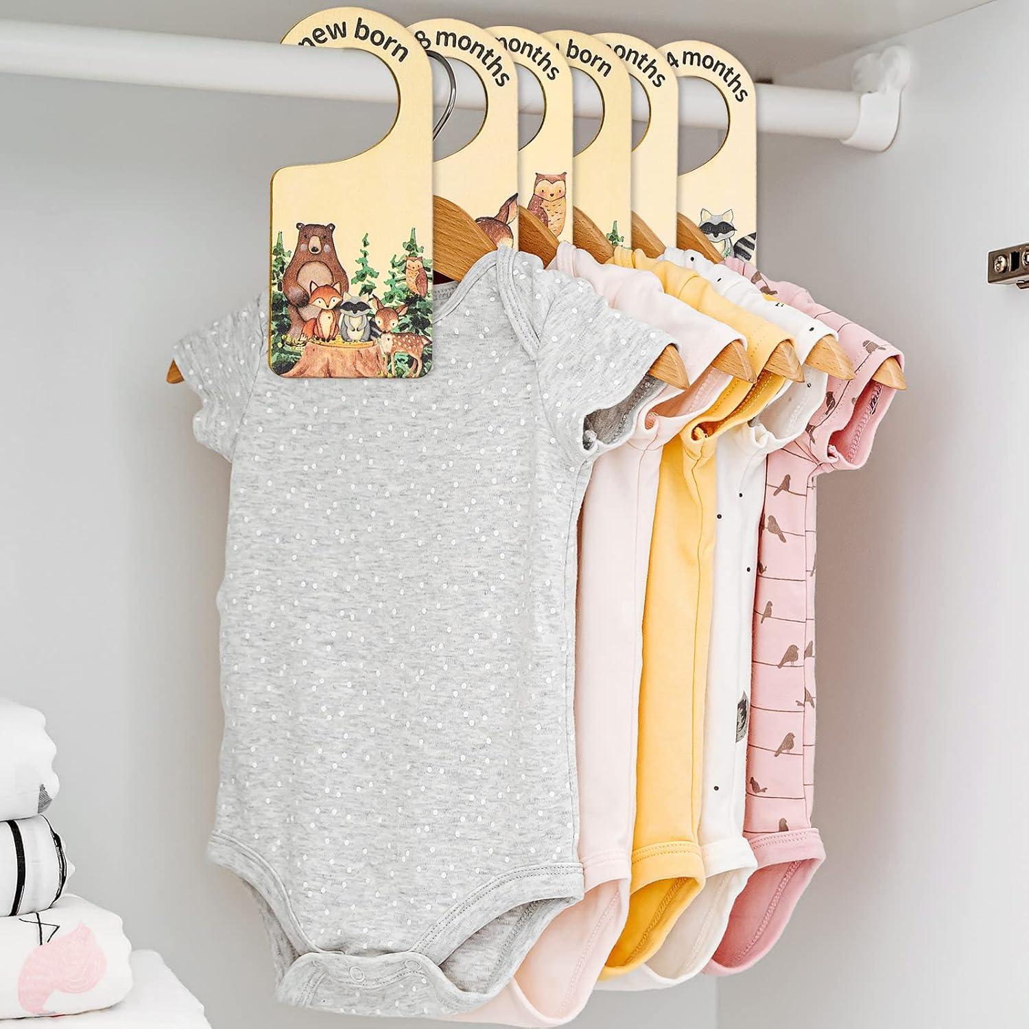 Divisores de Armario para Bebés Whaline - 8 Piezas Madera Bosque