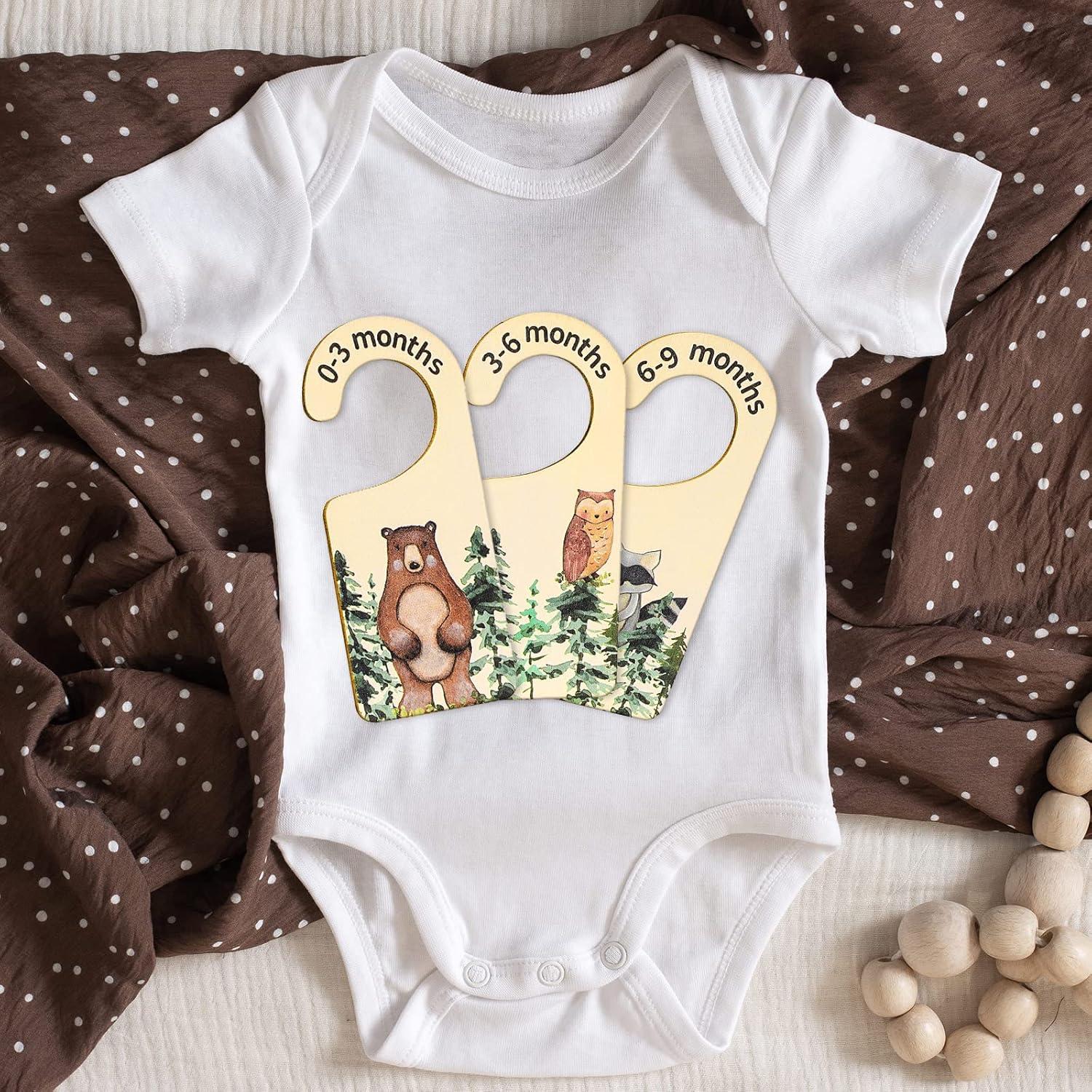 Divisores de Armario para Bebés Whaline - 8 Piezas Madera Bosque