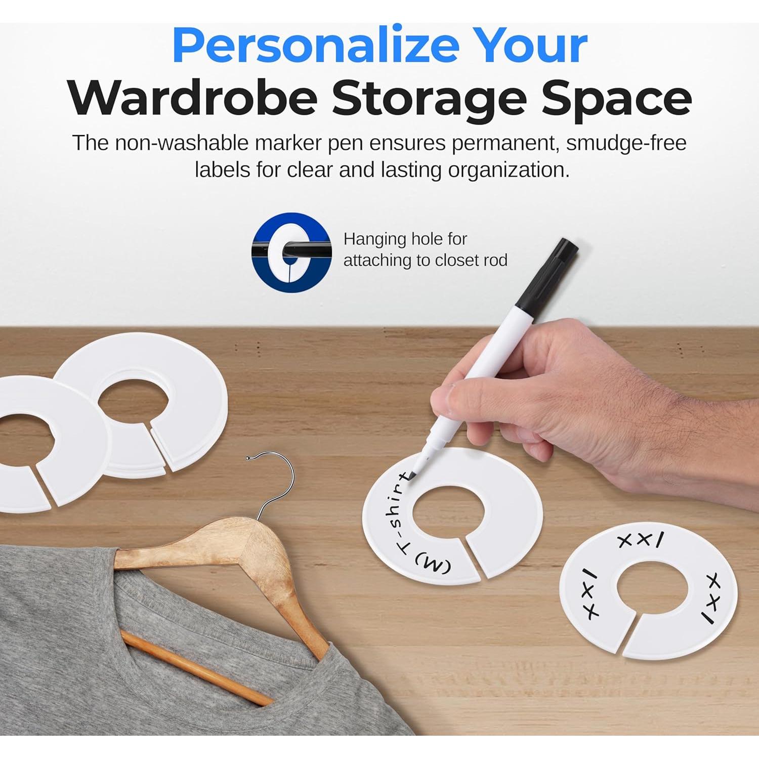 Perchas Redondas de Plástico Blanco SereneLife - 10 Piezas