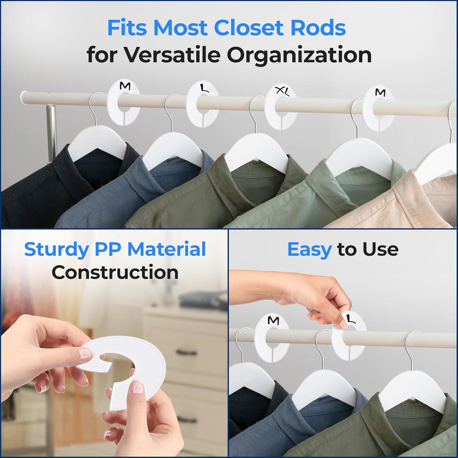 Perchas Redondas de Plástico Blanco SereneLife - 10 Piezas