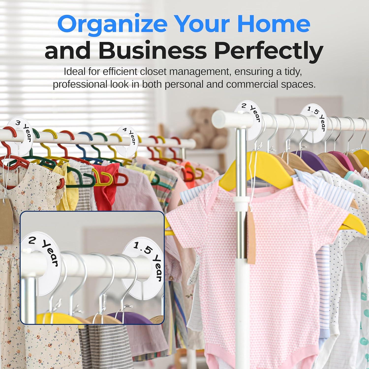 Perchas Redondas de Plástico Blanco SereneLife - 10 Piezas