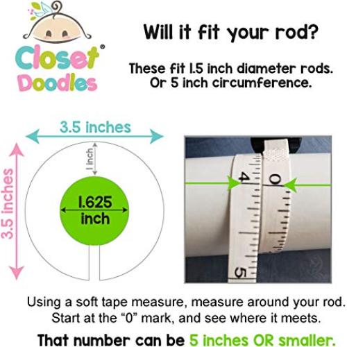 Divisores de Ropa para Armario Niños Set de 6 Blanco 3.81 cm