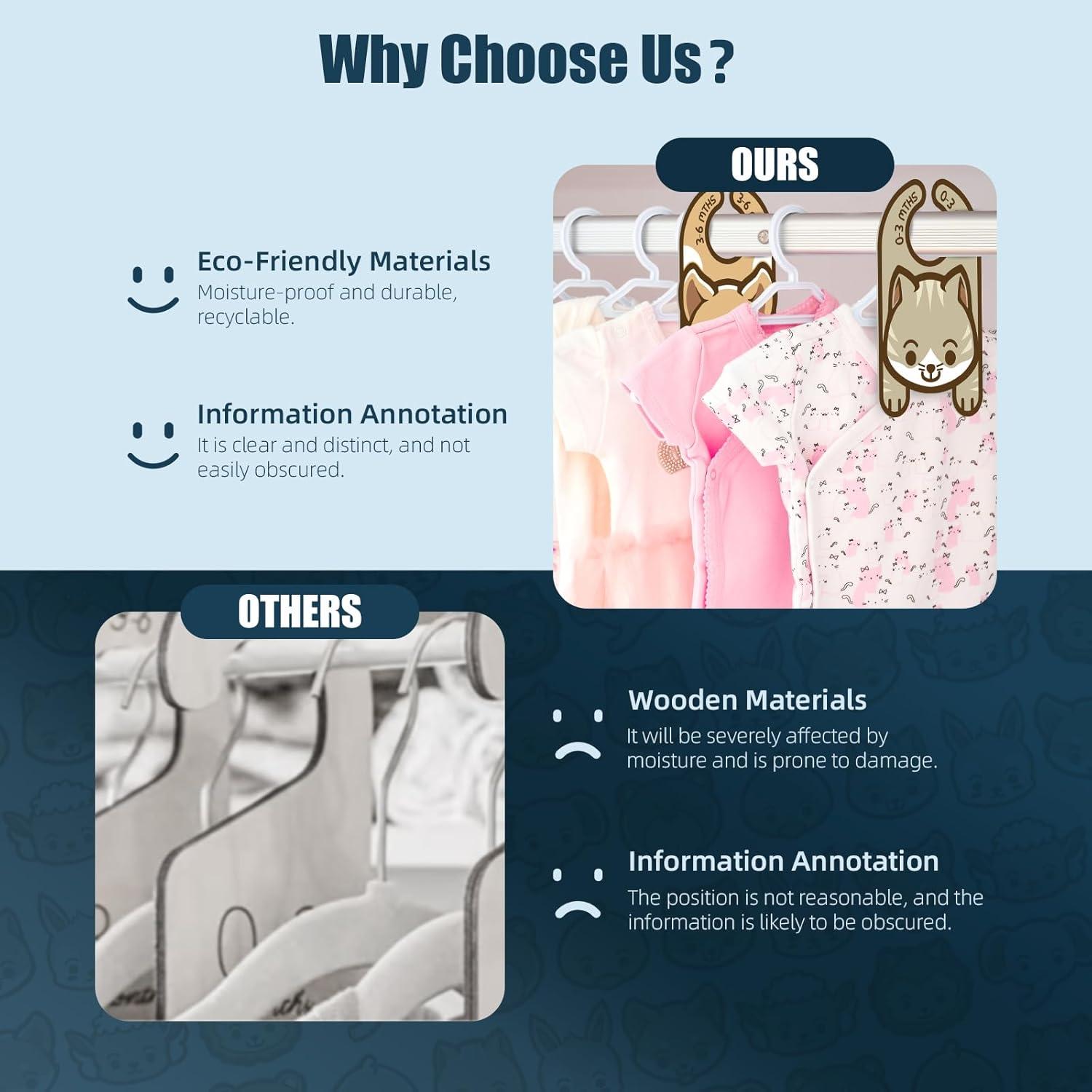 Divisores de Armario para Bebés YOOTADO - Juego de 8, Diseño Animal