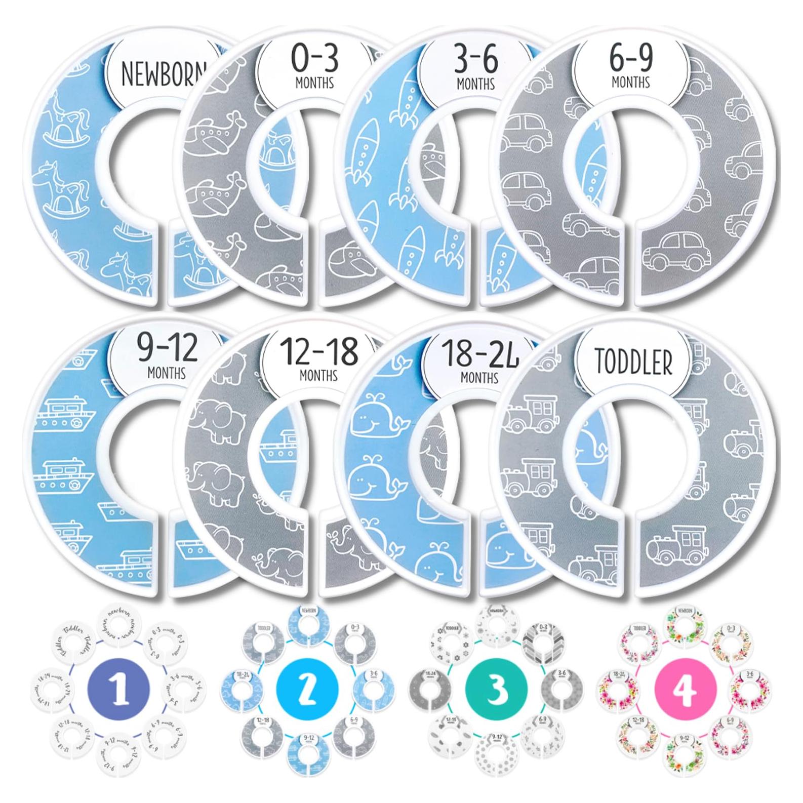 Divisores de Armario para Bebé Elle con Amor - Set de 8 Azul