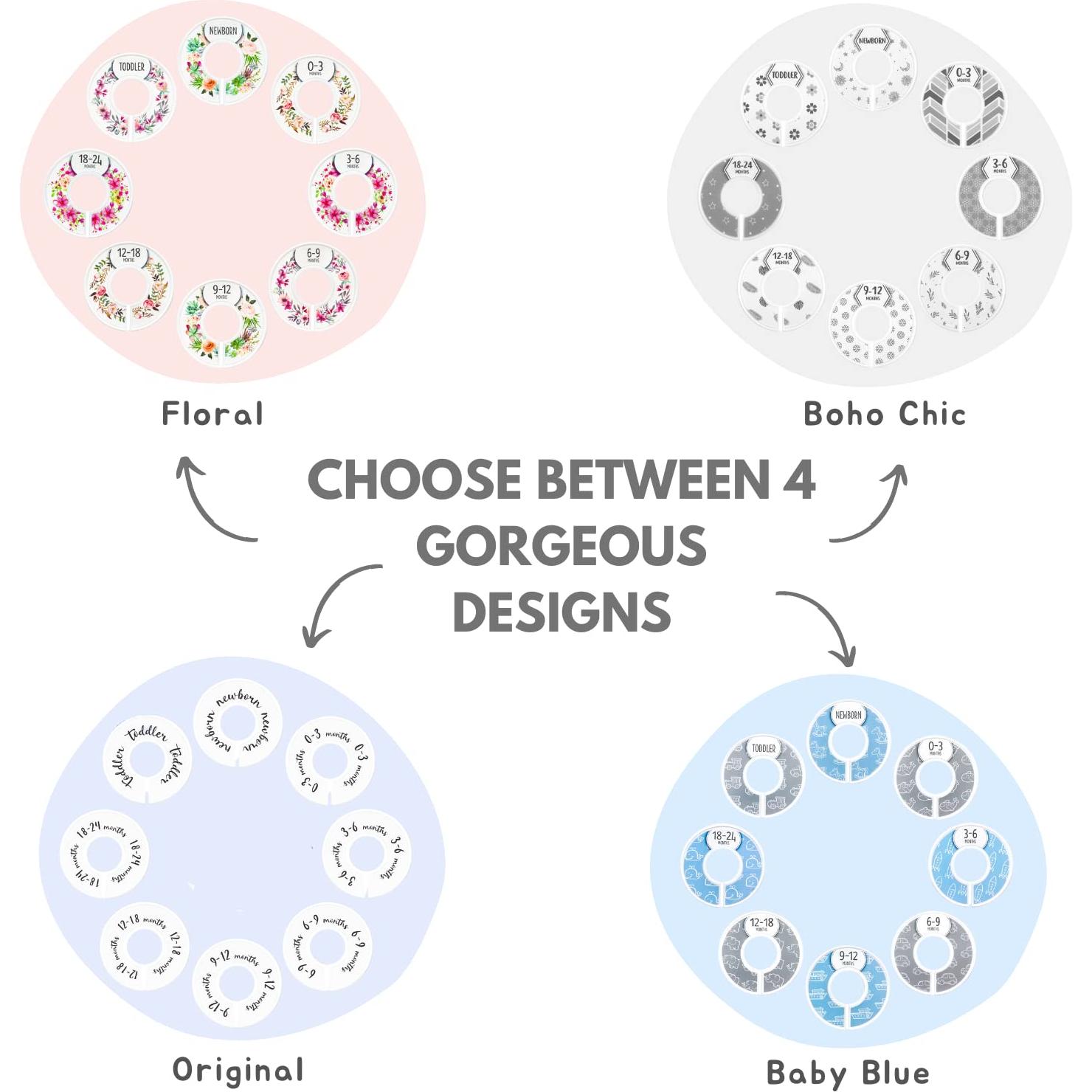Divisores de Armario para Bebé Elle con Amor - Set de 8 Azul