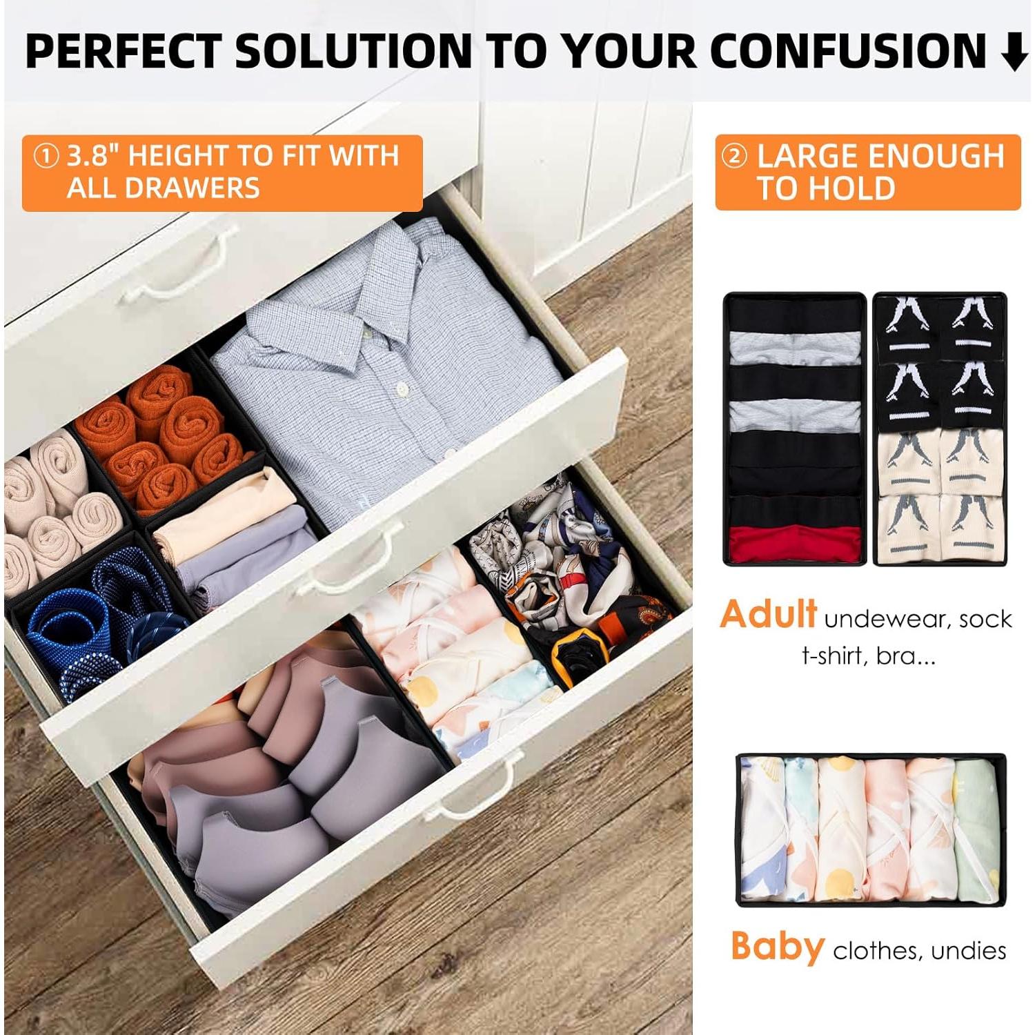 Organizador de Cajones Criusia 12 Paquete - Sin Olor, Apilable