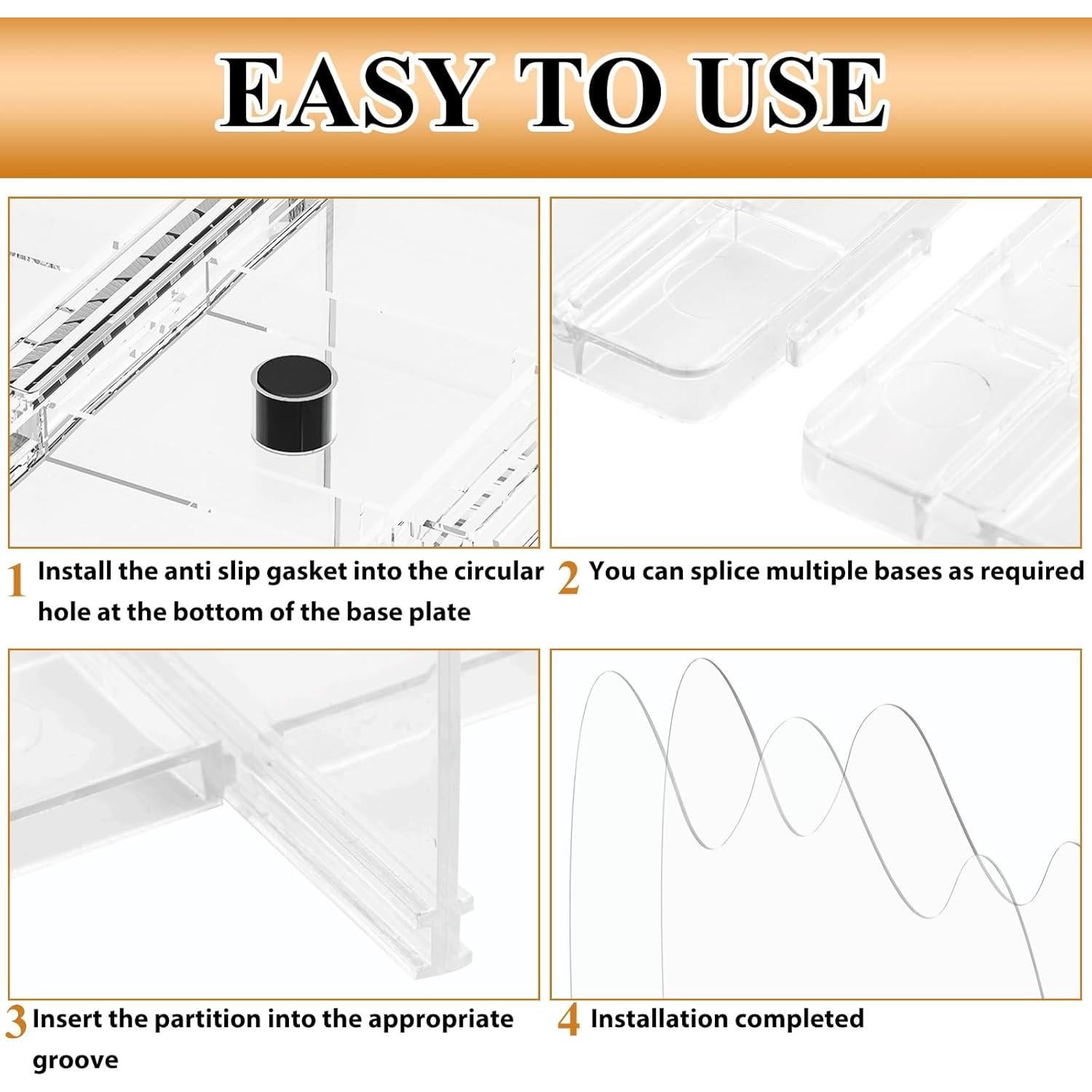 Organizador de Bolsos ABuff 2 Paquetes Ajustable Transparente
