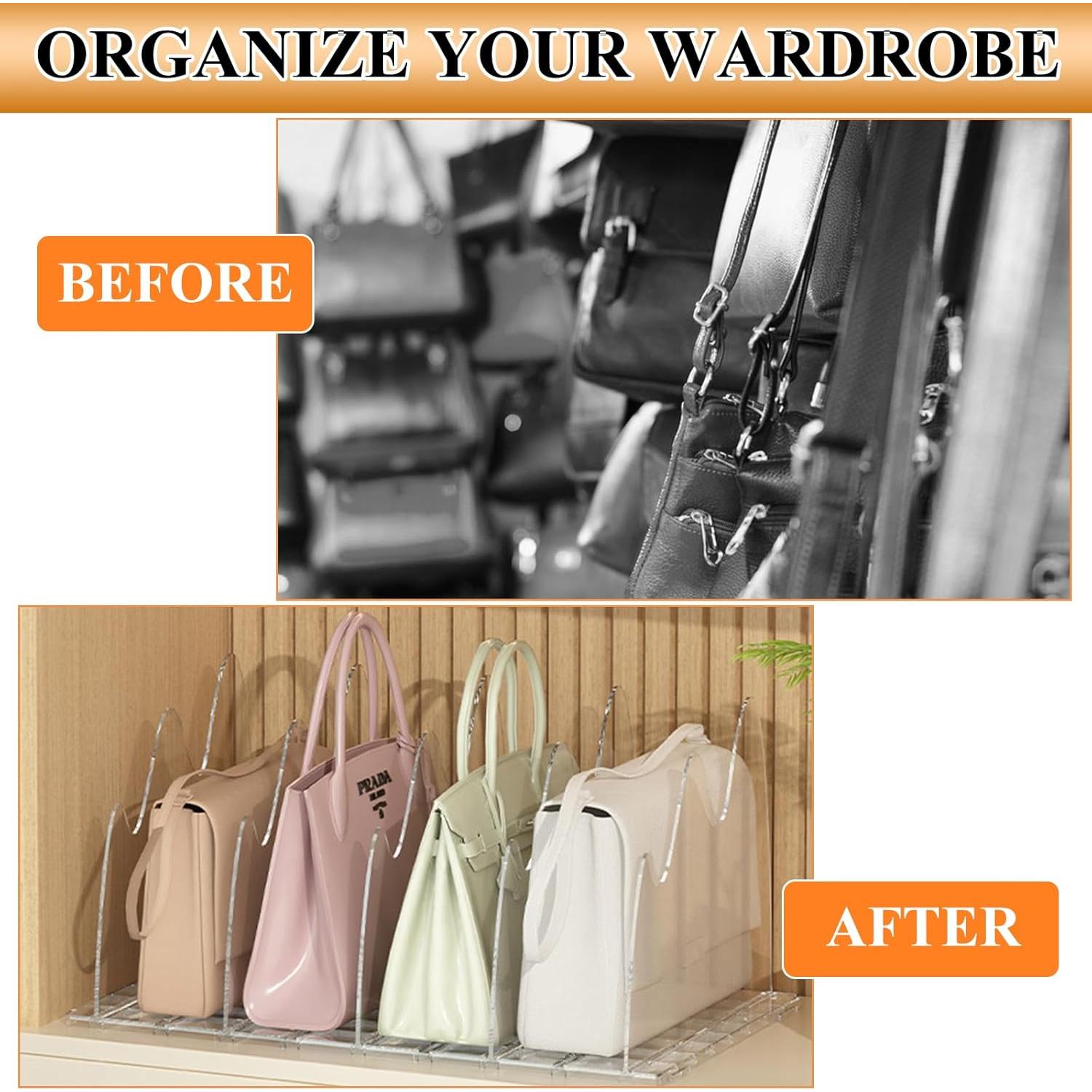 Organizador de Bolsos ABuff 2 Paquetes Ajustable Transparente