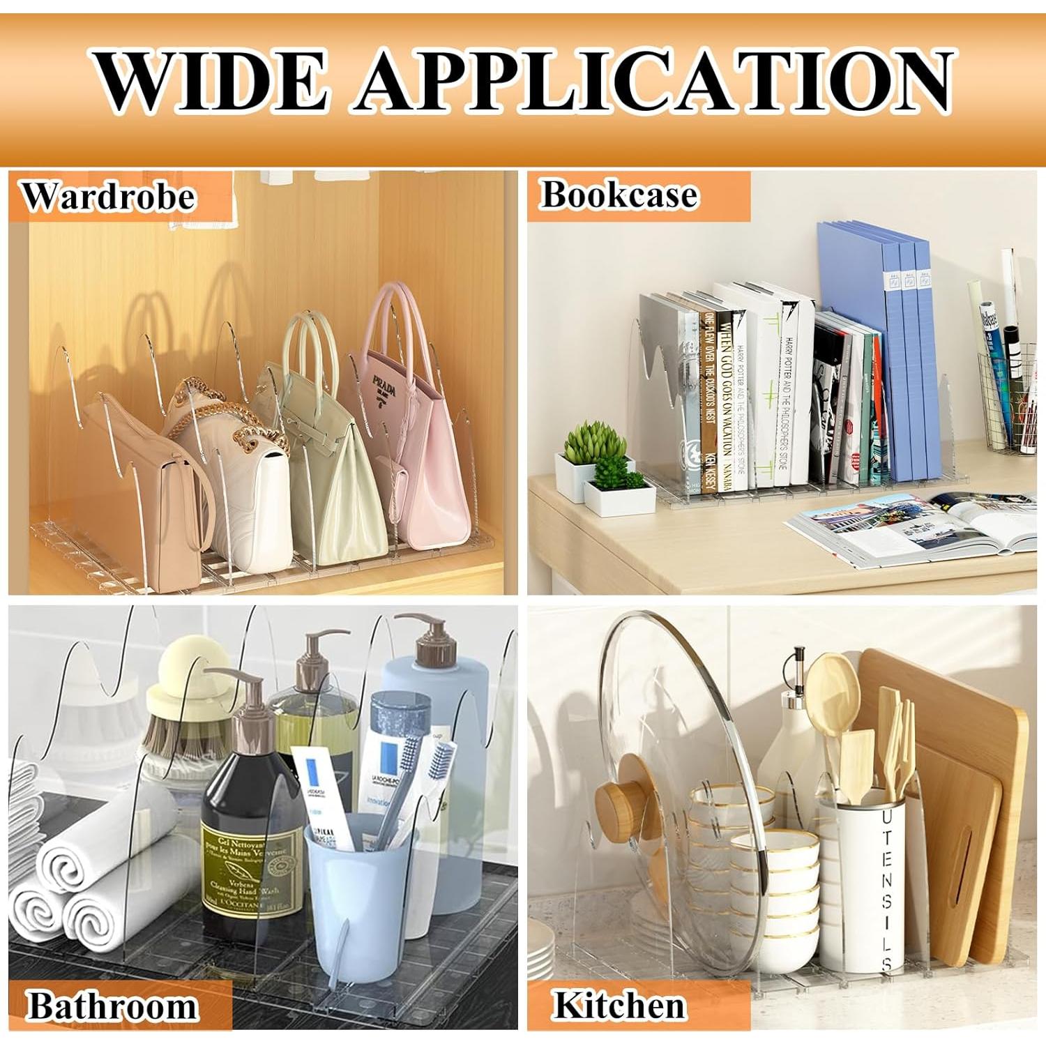 Organizador de Bolsos ABuff 2 Paquetes Ajustable Transparente