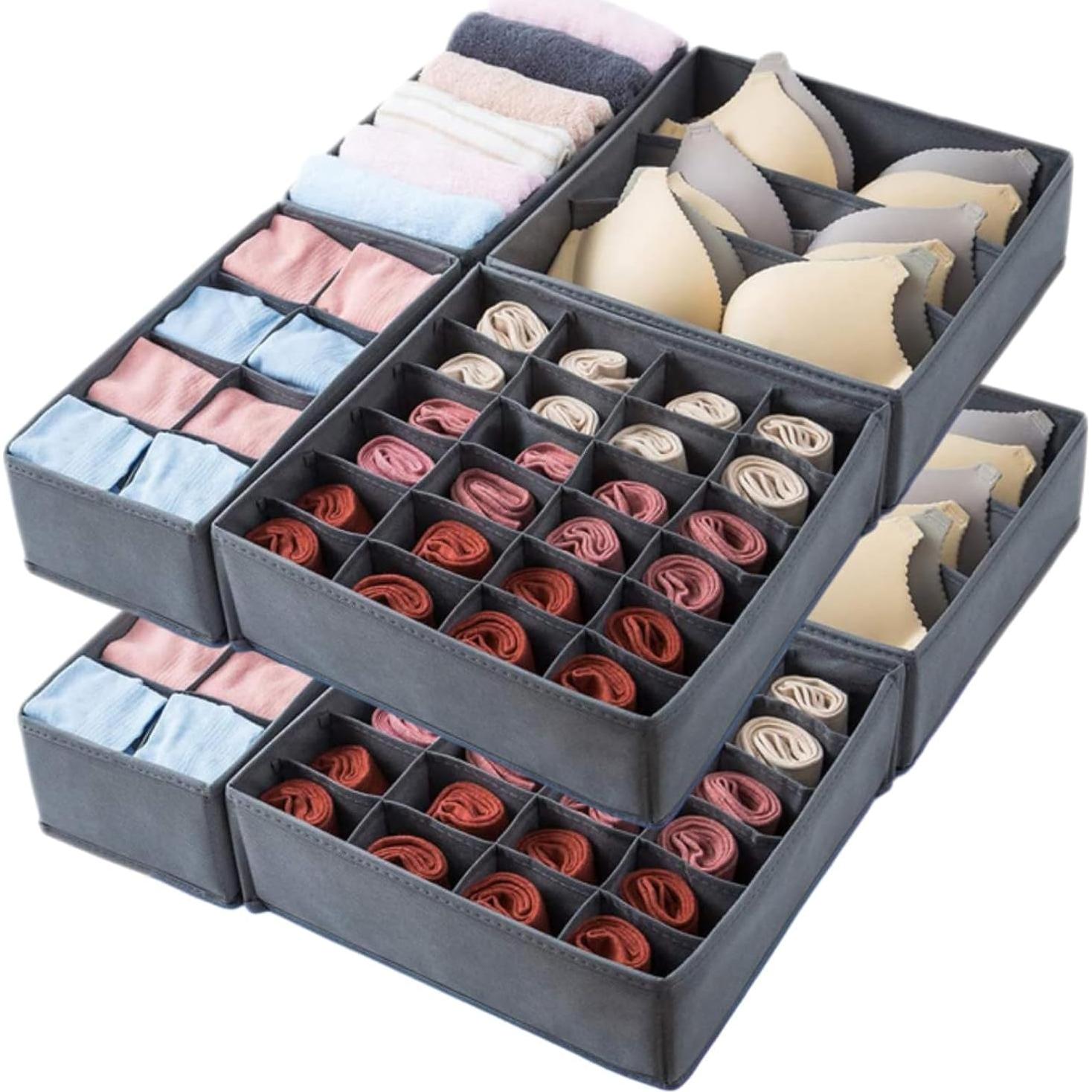 Organizador de Cajones Bazasa 8 Piezas Plegable Gris