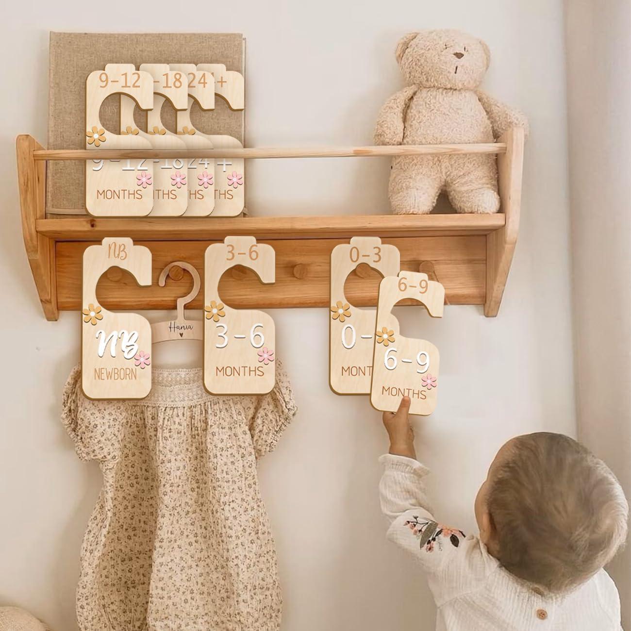 Divisor de Armario para Bebés eoscasely - Madera Natural 3D