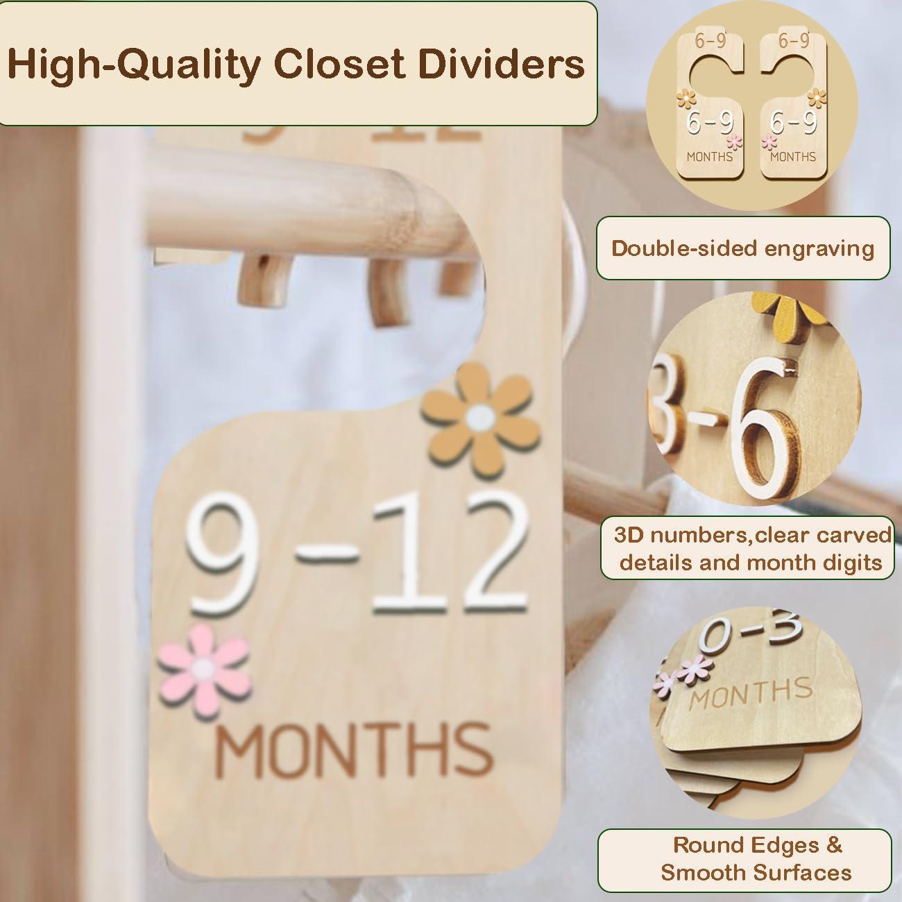 Divisor de Armario para Bebés eoscasely - Madera Natural 3D