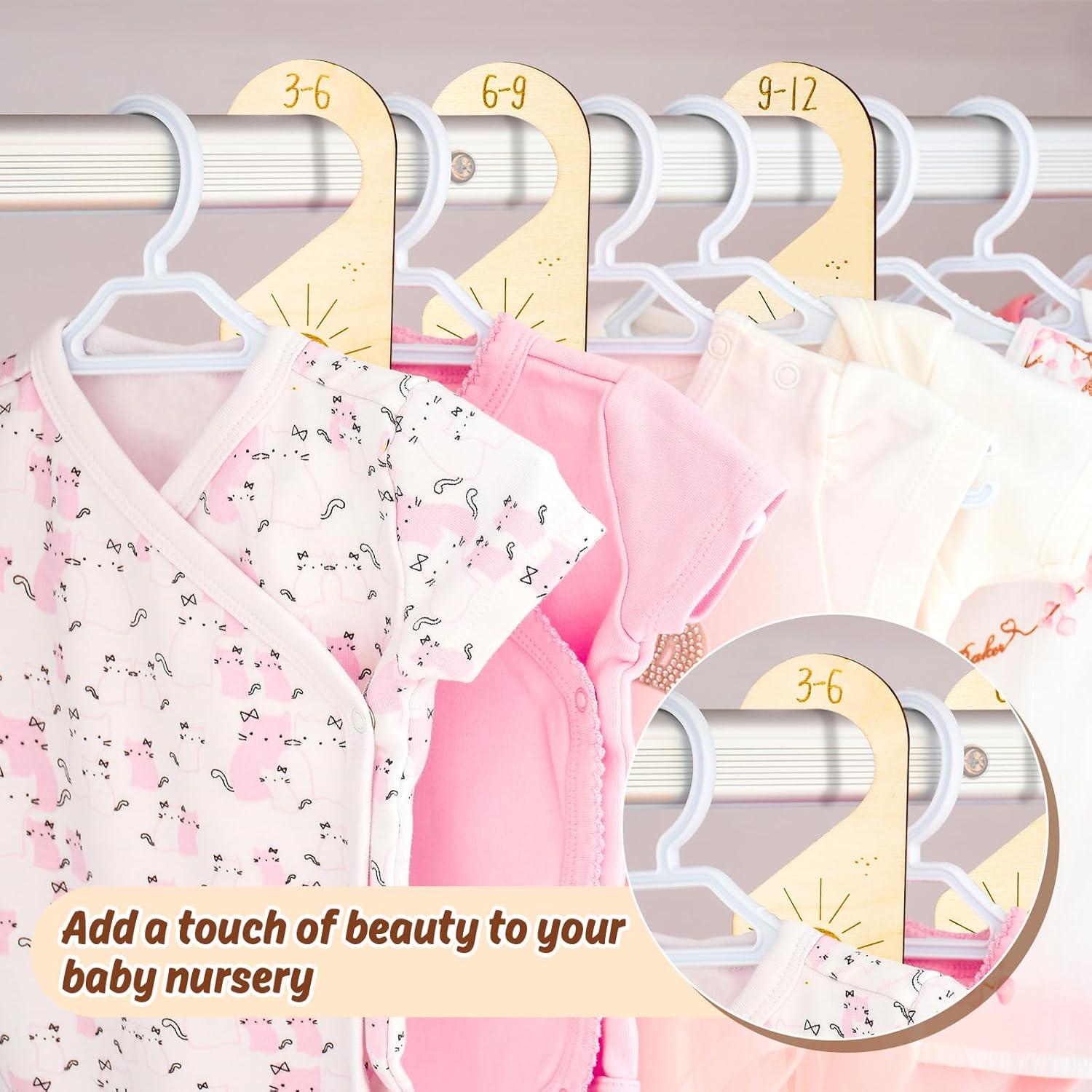 Divisores de Armario para Bebé Whaline 8 Piezas Madera Boho