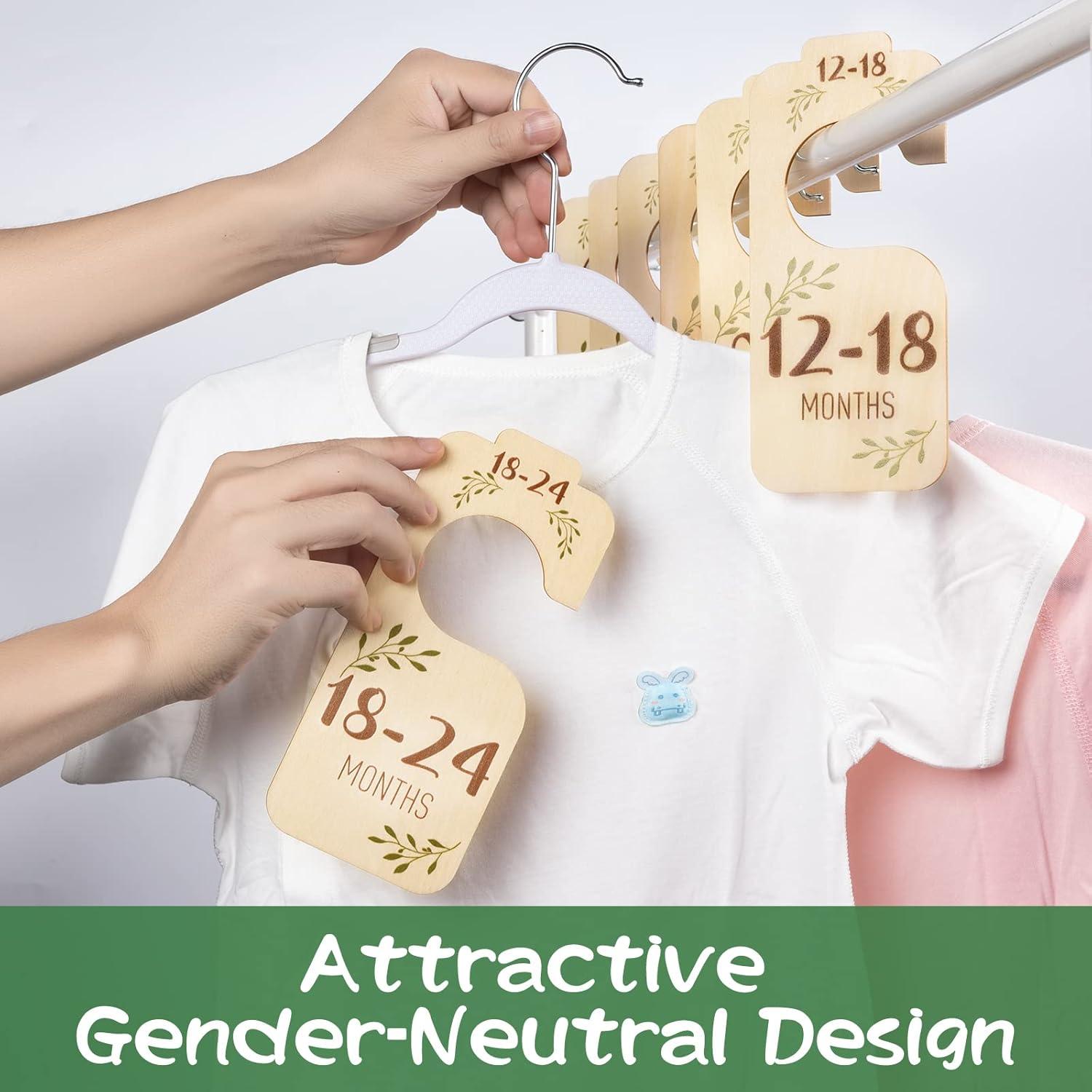 Divisores de Armario para Bebés GIFTACITY - 8 Organizadores de Madera